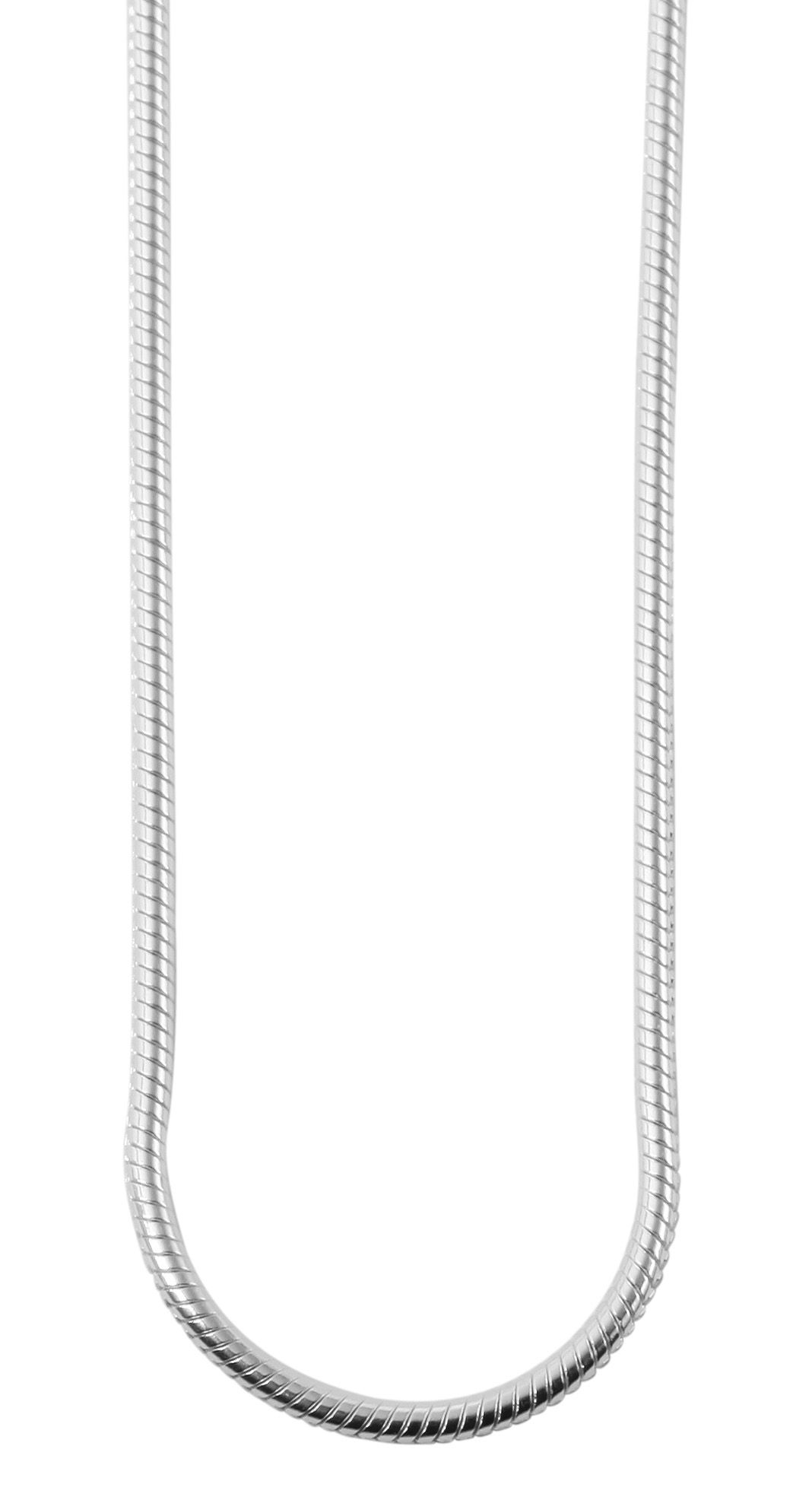 925/- Echt zilveren slangenketting "Hadi", 42 cm / 1,4 mm, gerhodineerd