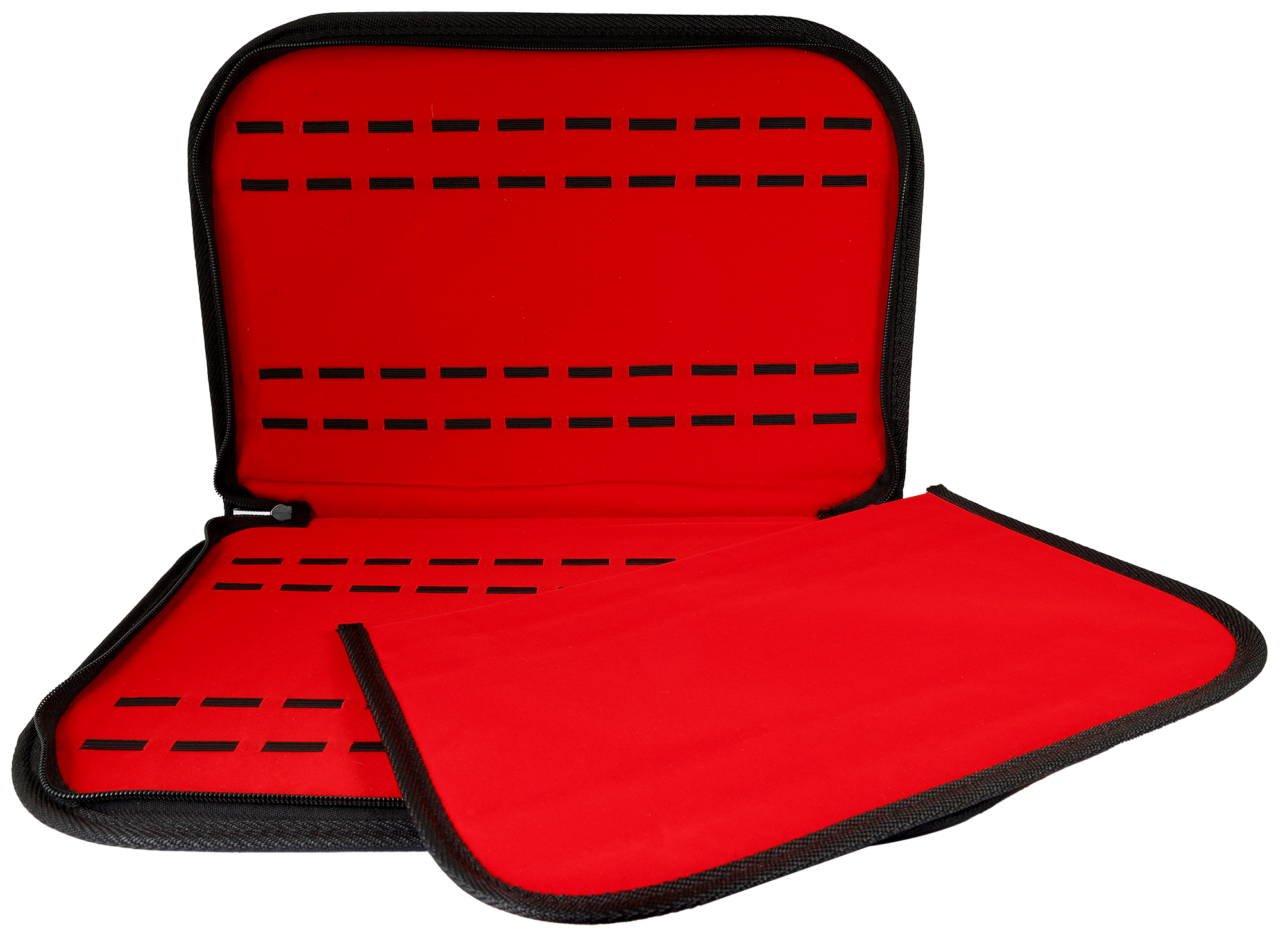 Horlogekast voor 20 horloges, rood/zwart (zonder decoratie), afmetingen: 40 x 28,5 x 2 cm