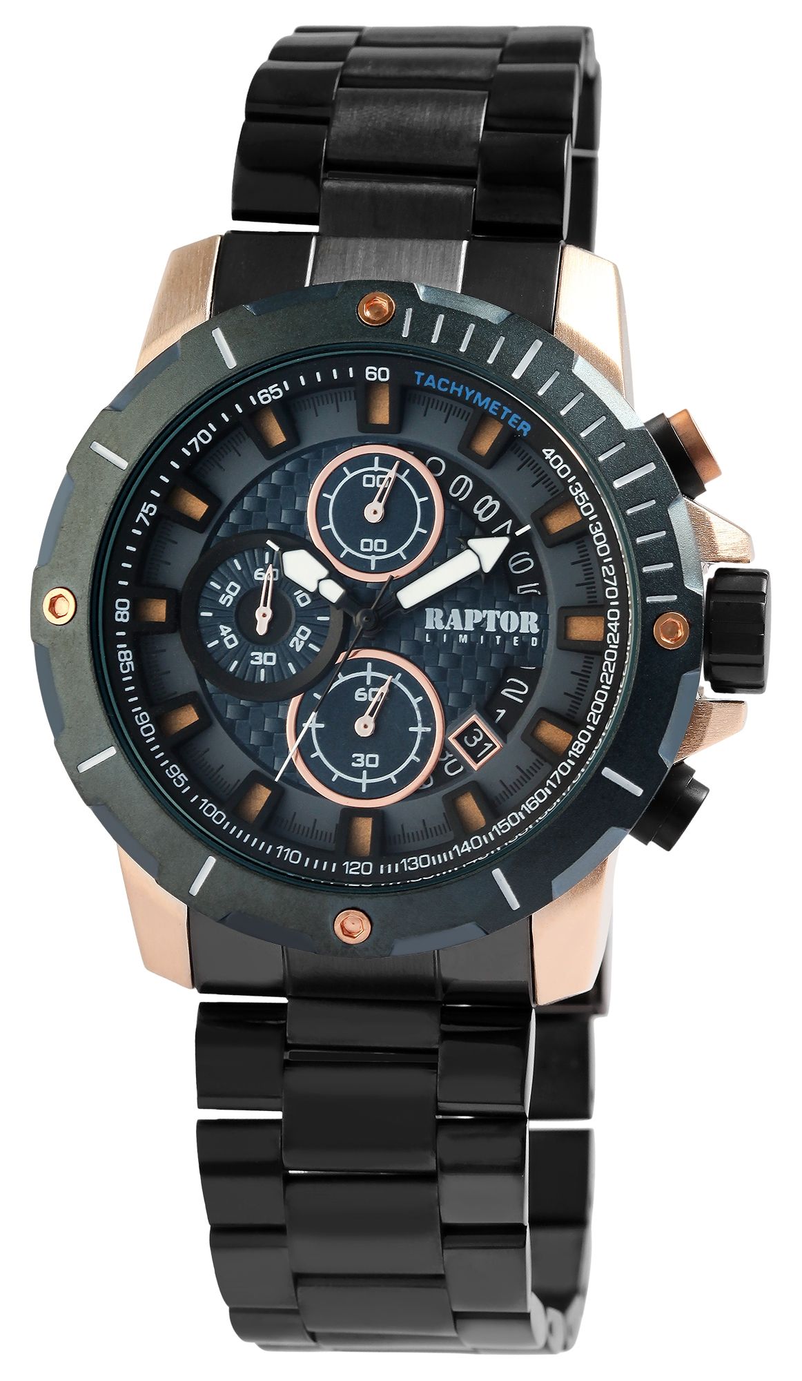 Raptor Limited Chronograph "Kifah", Edelstahlarmband