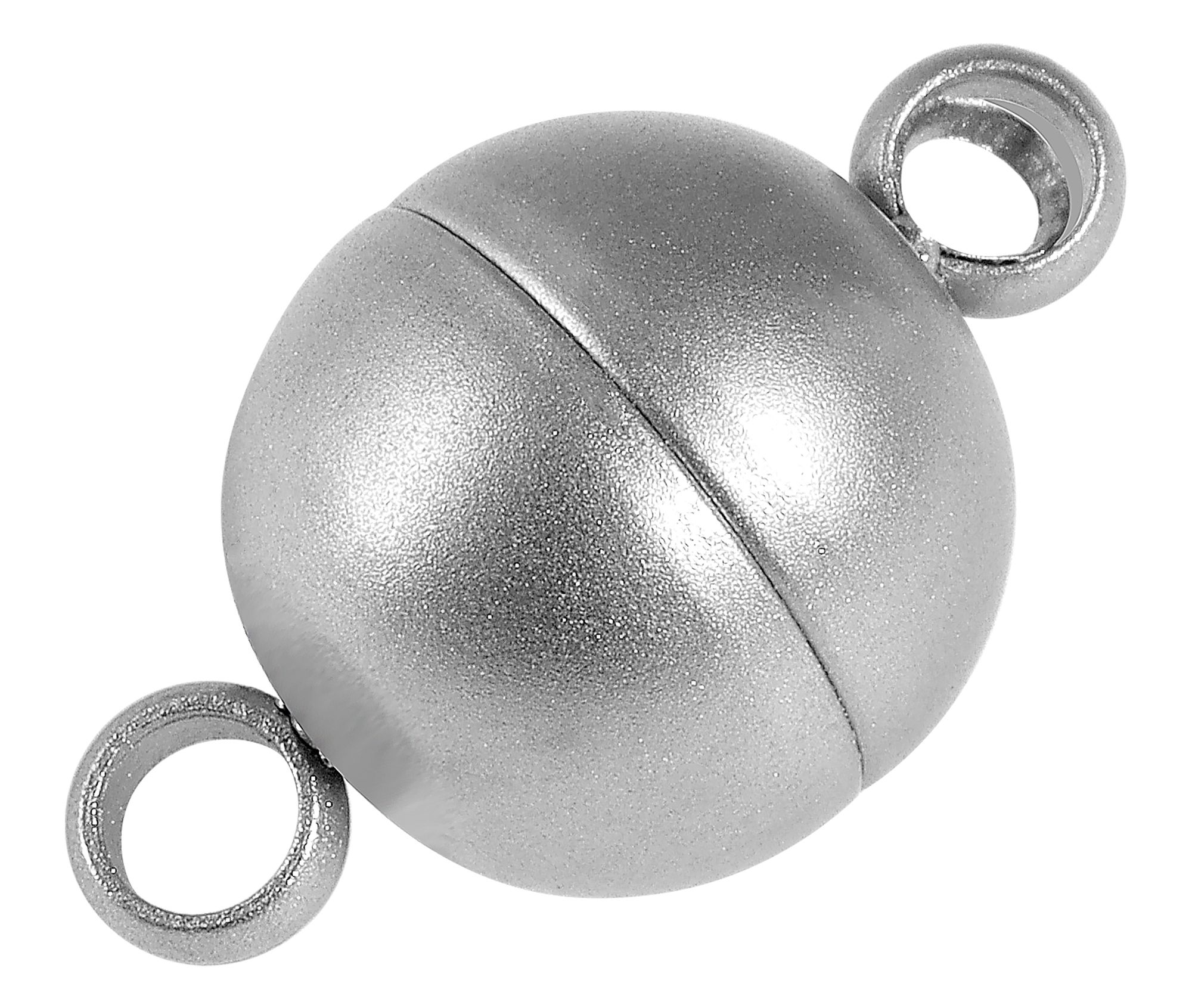 Akzent Magnetschließe, Edelstahl, rund, mattiert, silberfarben, Ø 6 mm