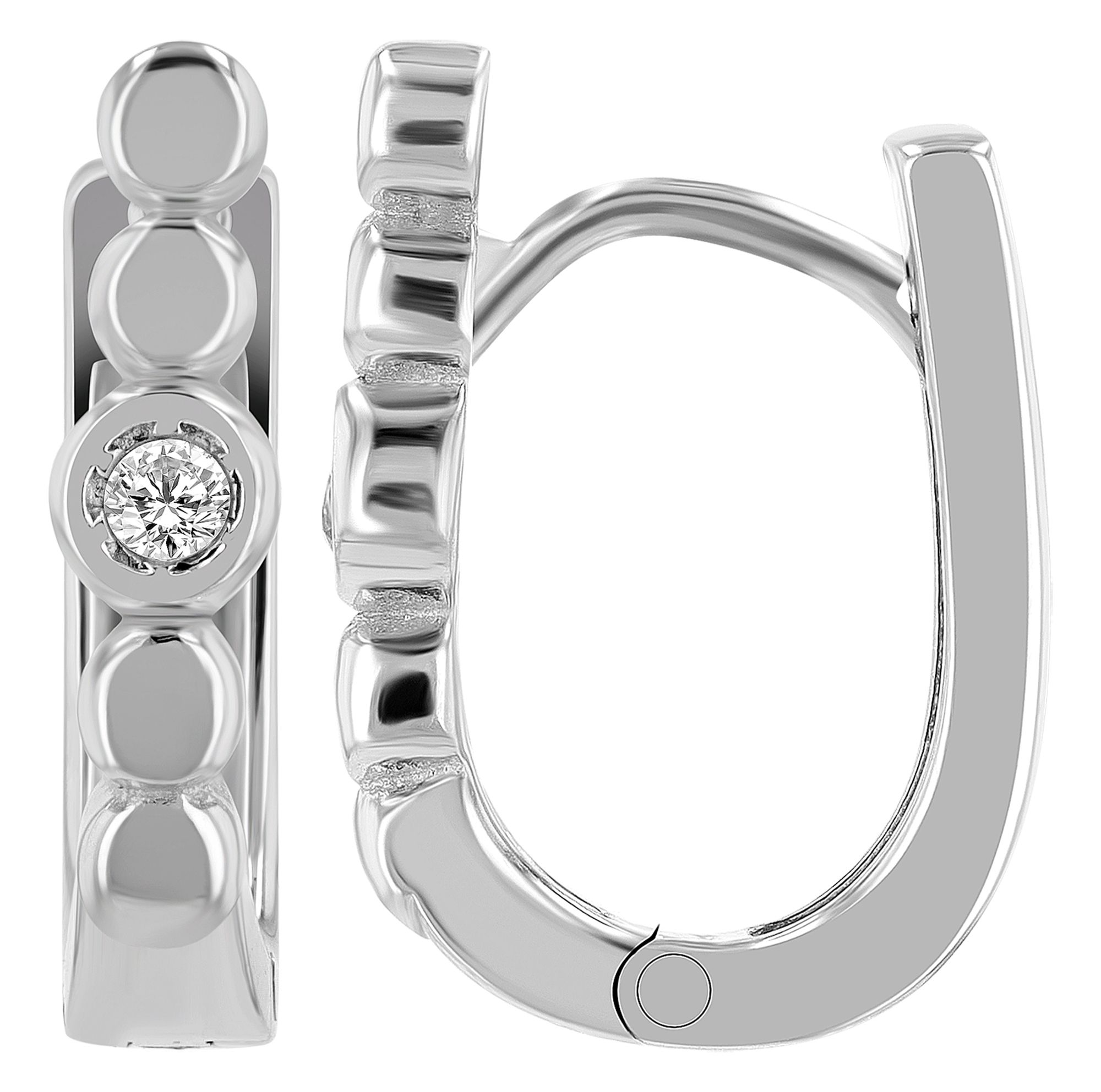 925/- echt zilveren scharnierende hoepel oorbellen "Asude"