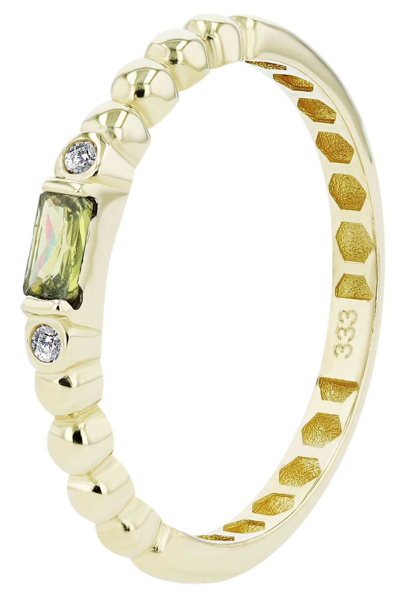 333/- Gold Ring "Safiya" mit Zirkoniabesatz, Gelbgold, 8 Karat