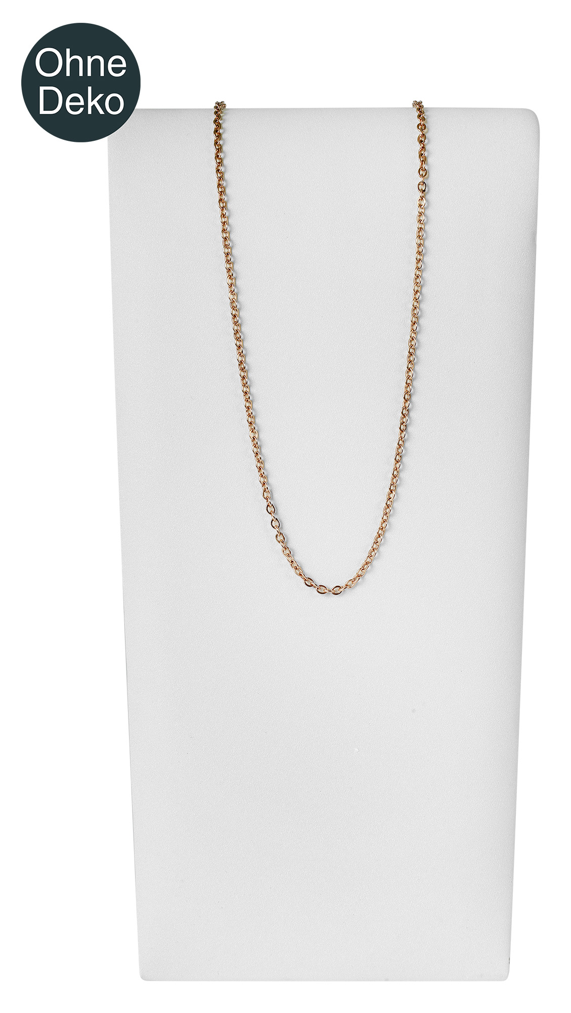 Schmuckaufsteller, PU-bezogen, glänzend, 18,5 x 8,5 x 7 cm, weiß