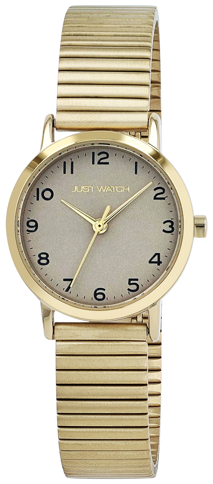 Just Watch Damenuhr "Ester" mit Edelstahlband, Ø 28 mm, goldfarben/ braun