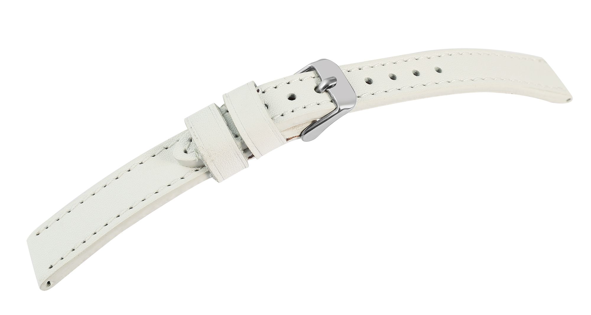 Band van echt leer, superzacht, wit