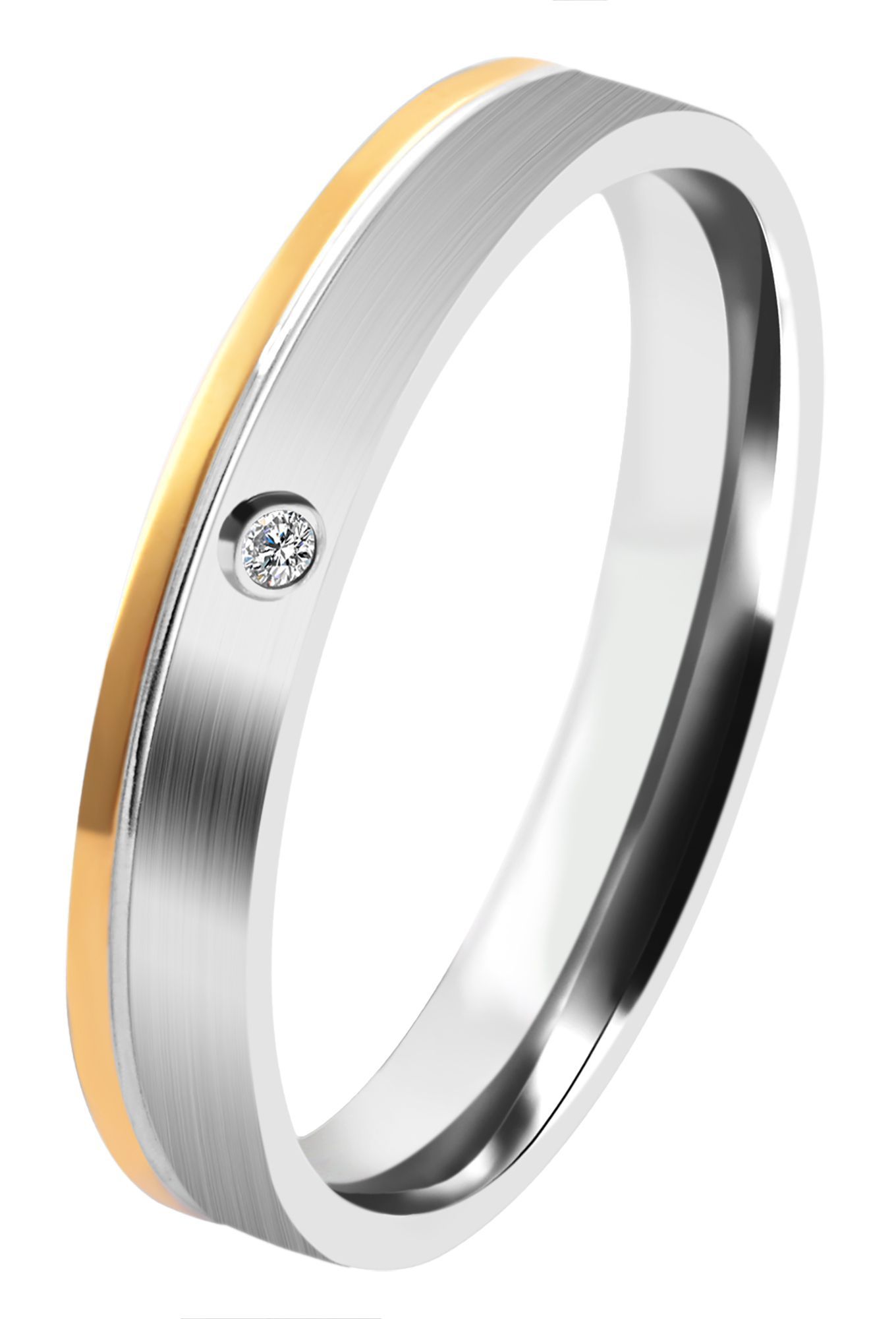 Accent roestvrijstalen partnerringen