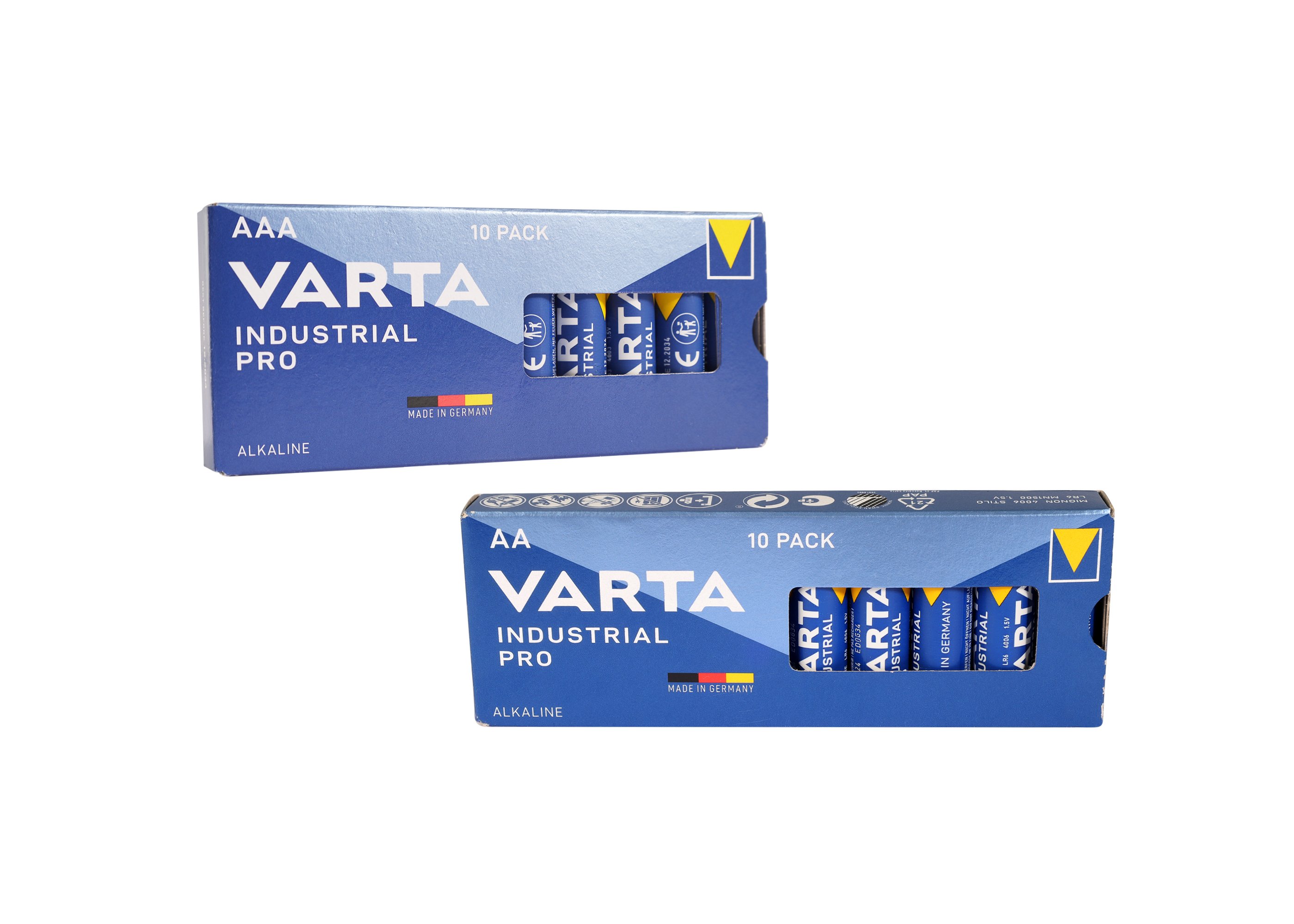 VARTA Industrial Pro AA en AAA in verpakking van 10 stuks