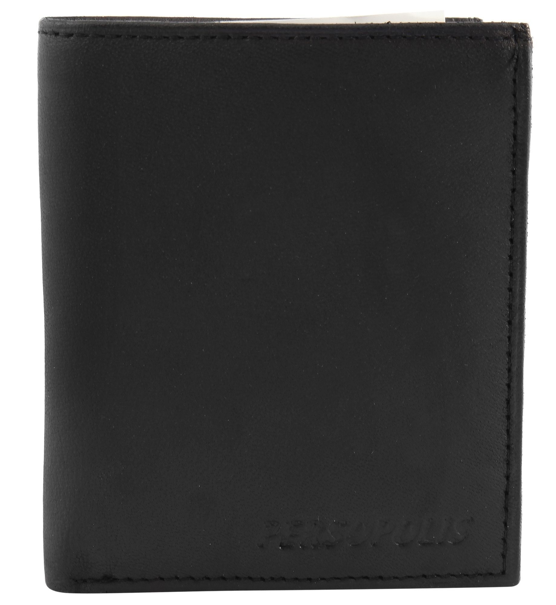 Persopolis portemonnee van echt leer, staand formaat, zwart