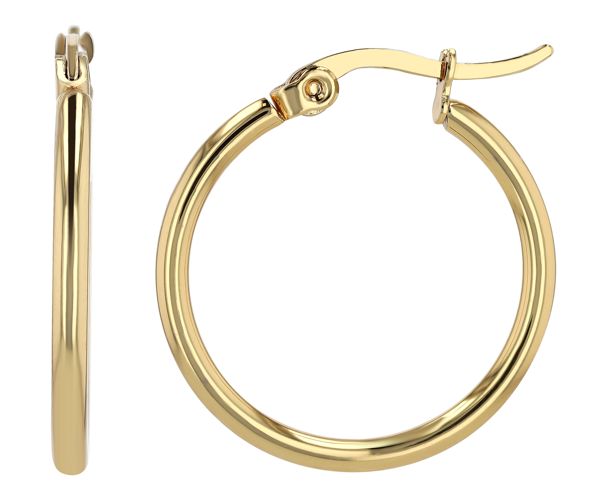 Akzent Edelstahl Creolen in goldfarbig, Ø 20 mm