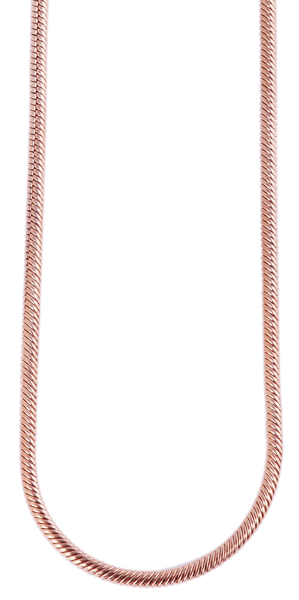 Akzent Schlangenkette, Edelstahl, roségoldfarben, 40 cm