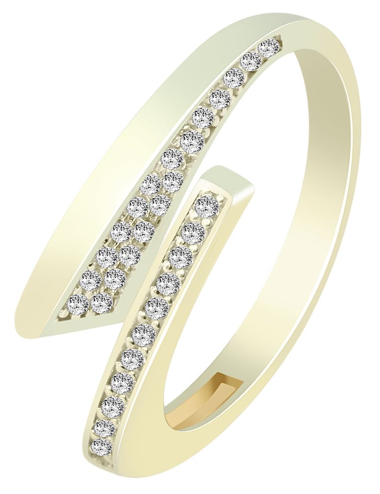 333/- Gold Ring "Mirja" mit Zirkoniabesatz, Gelbgold, 8 Karat, Gr. 54