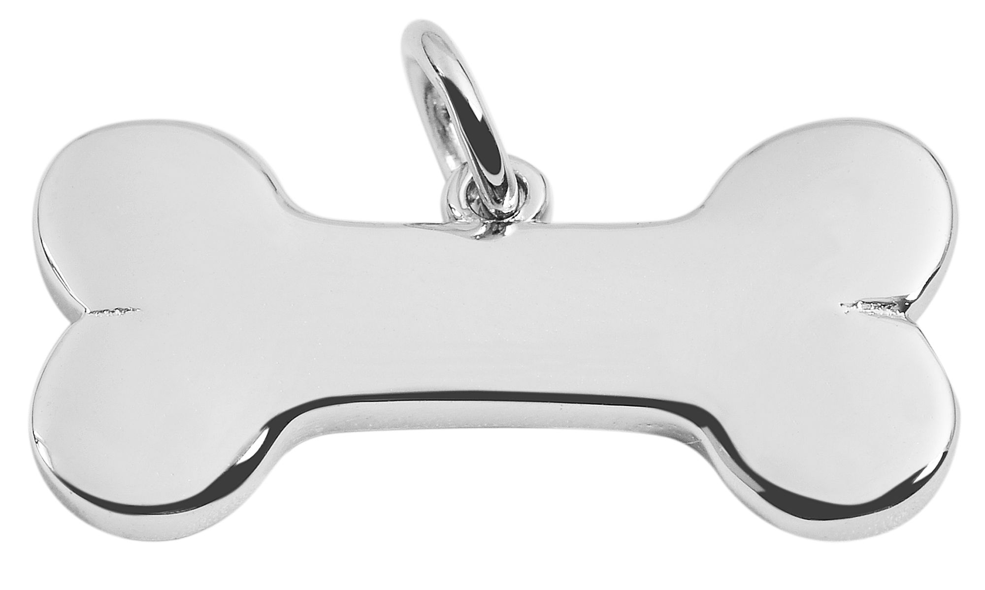 925/- Echt Silber Anhänger ohne Kette "Paige", Hundeknochen, 925/rhodiniert