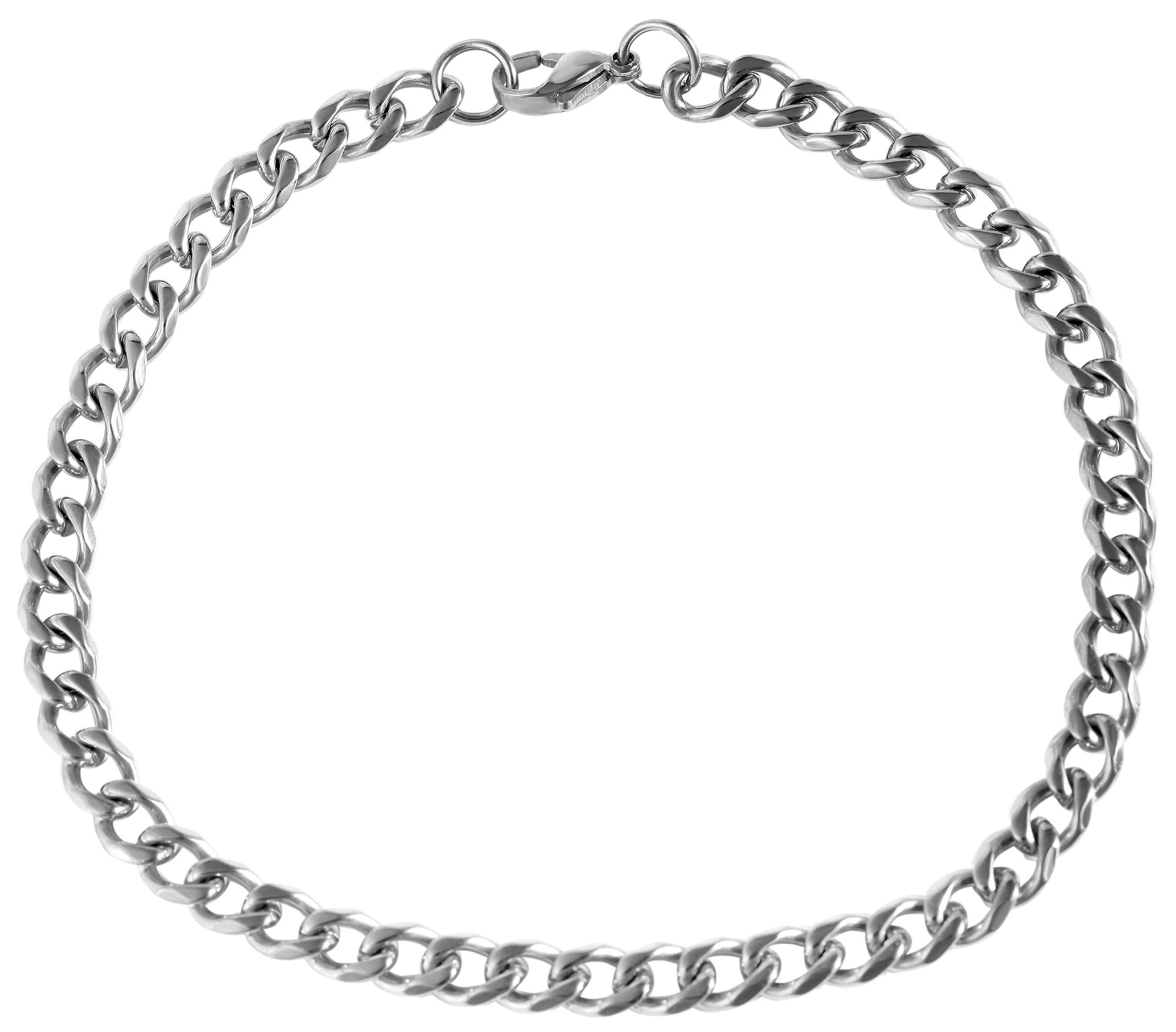 "Maris", accent enkelband, roestvrij staal, zilverkleurig, 25,5 cm