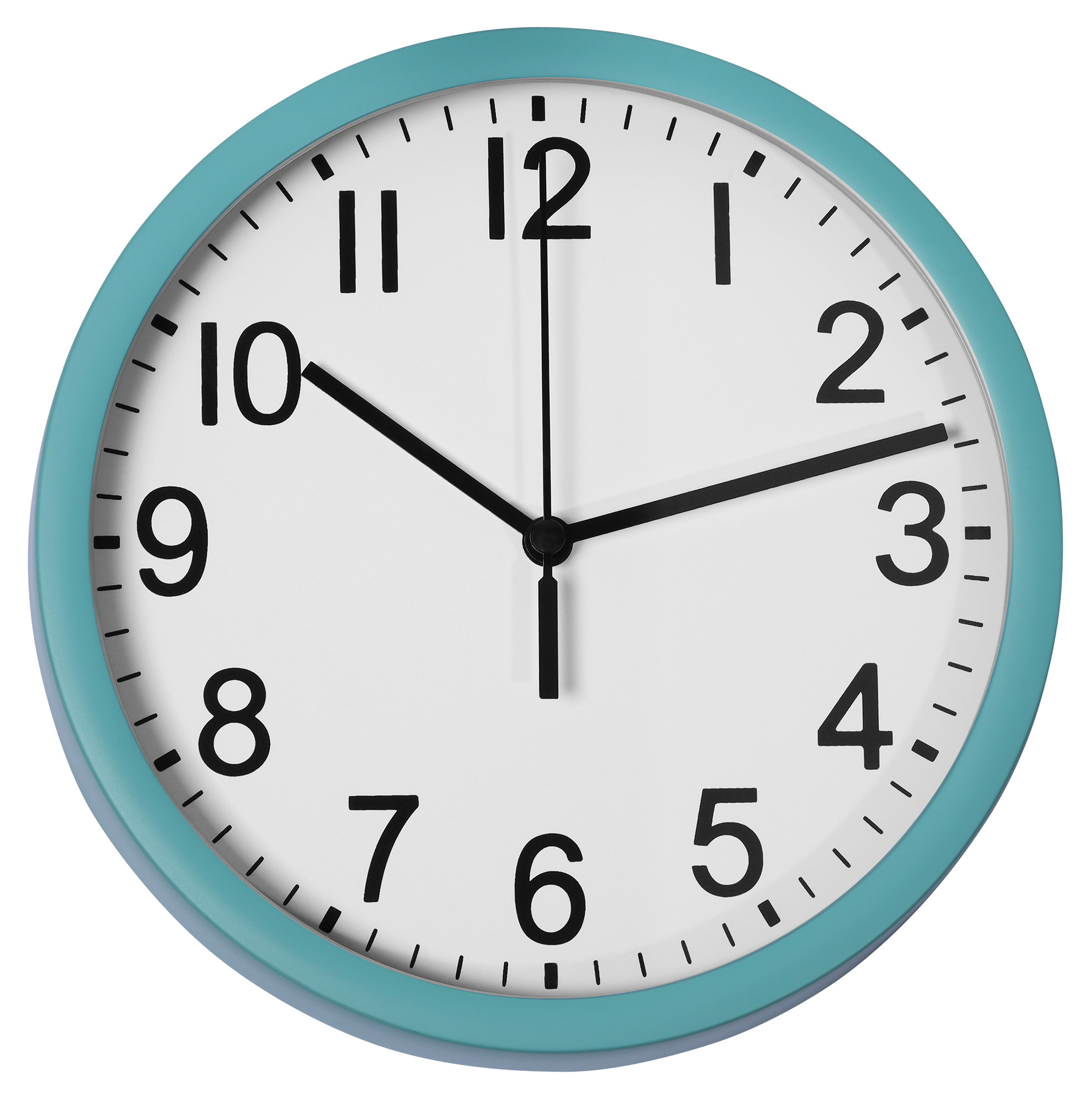 Wandklok - Ø 17,7 cm, turquoise