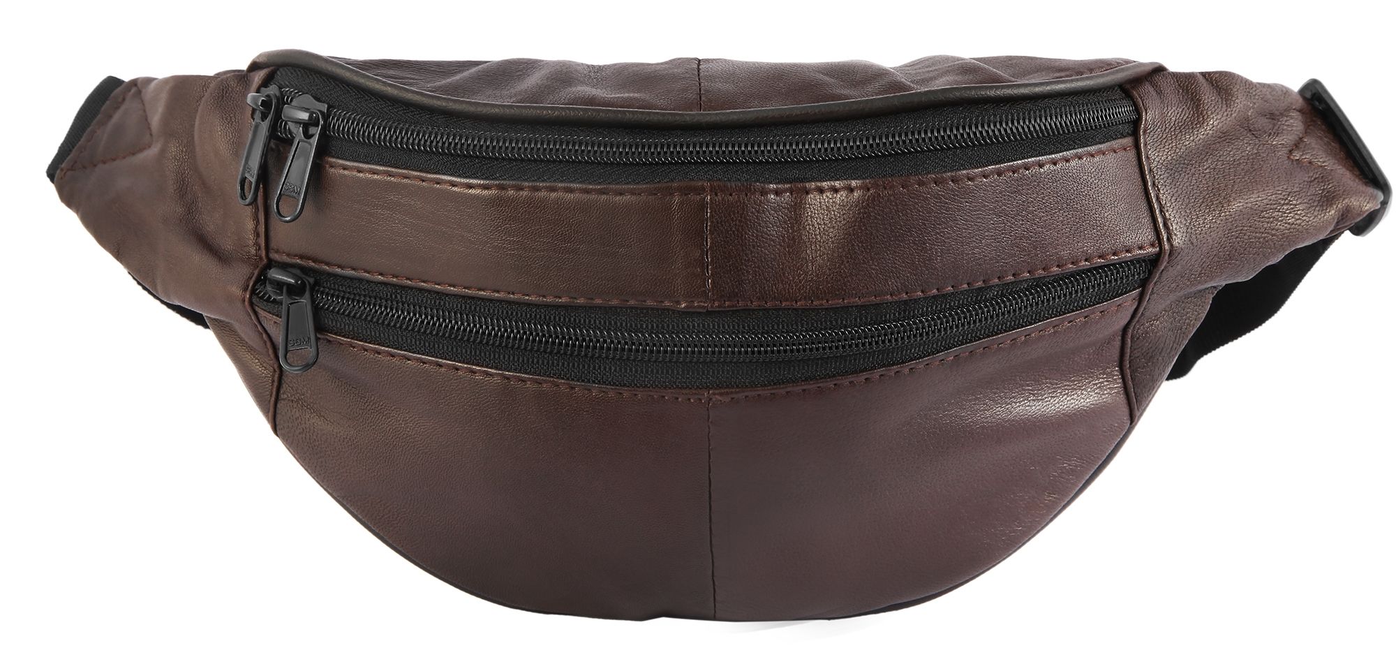 Steinmeister heuptasje/ heuptasje van echt leer, bruin
