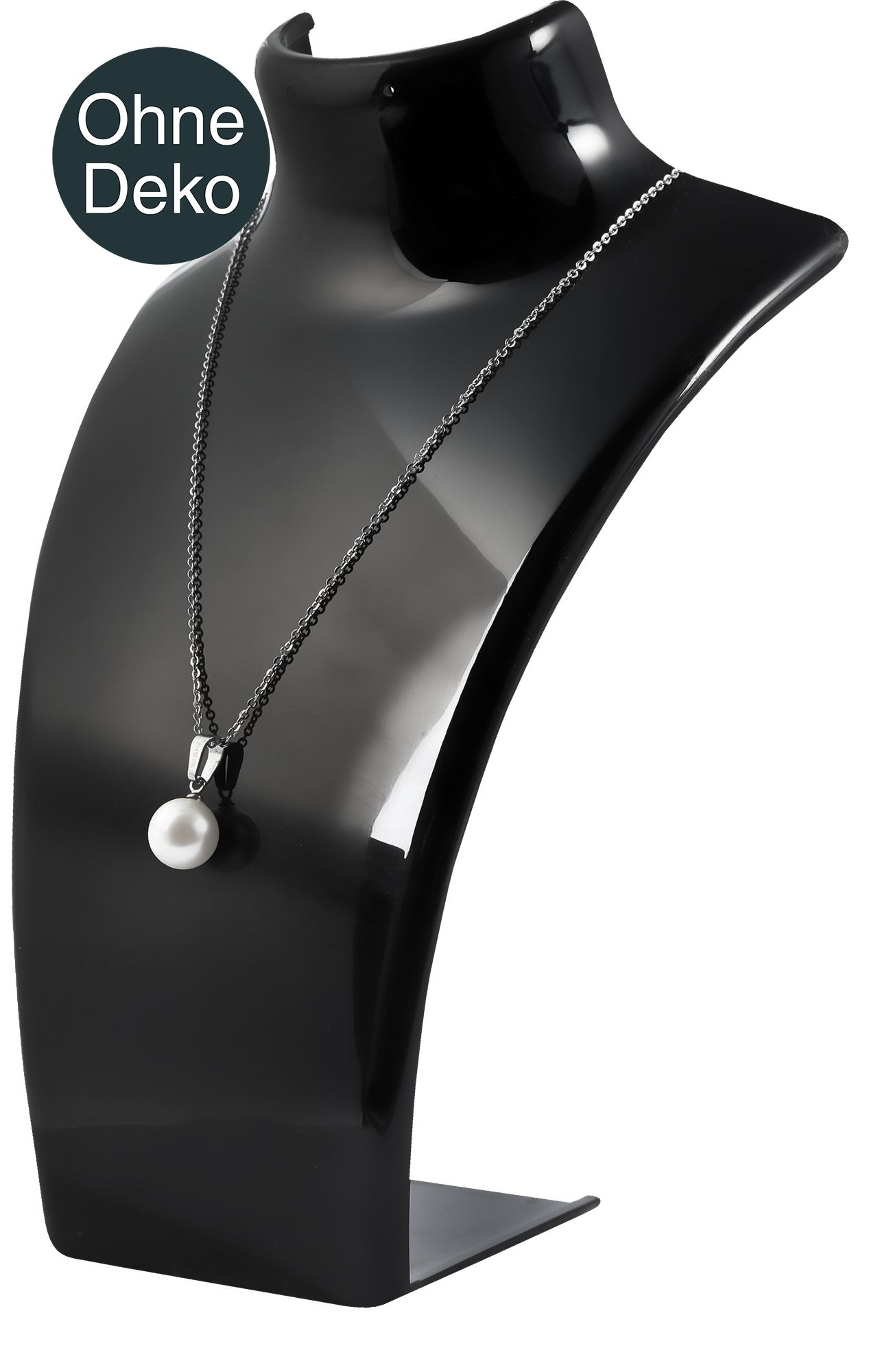 Borstbeeld, kunststof, zwart, 20,5 cm x 13,5 cm x 12 cm