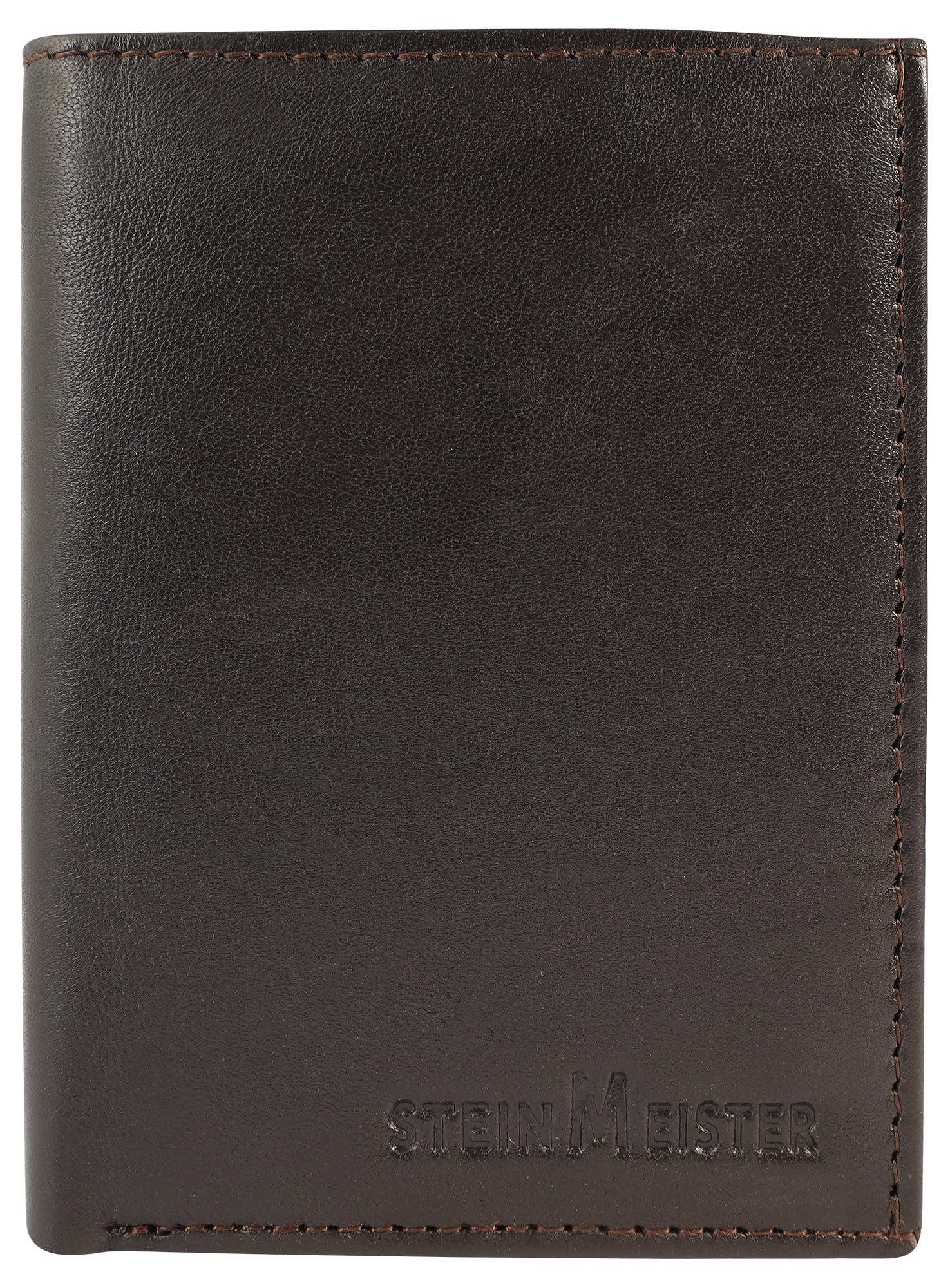 Steinmeister portemonnees van echt leer, staand formaat, bruin