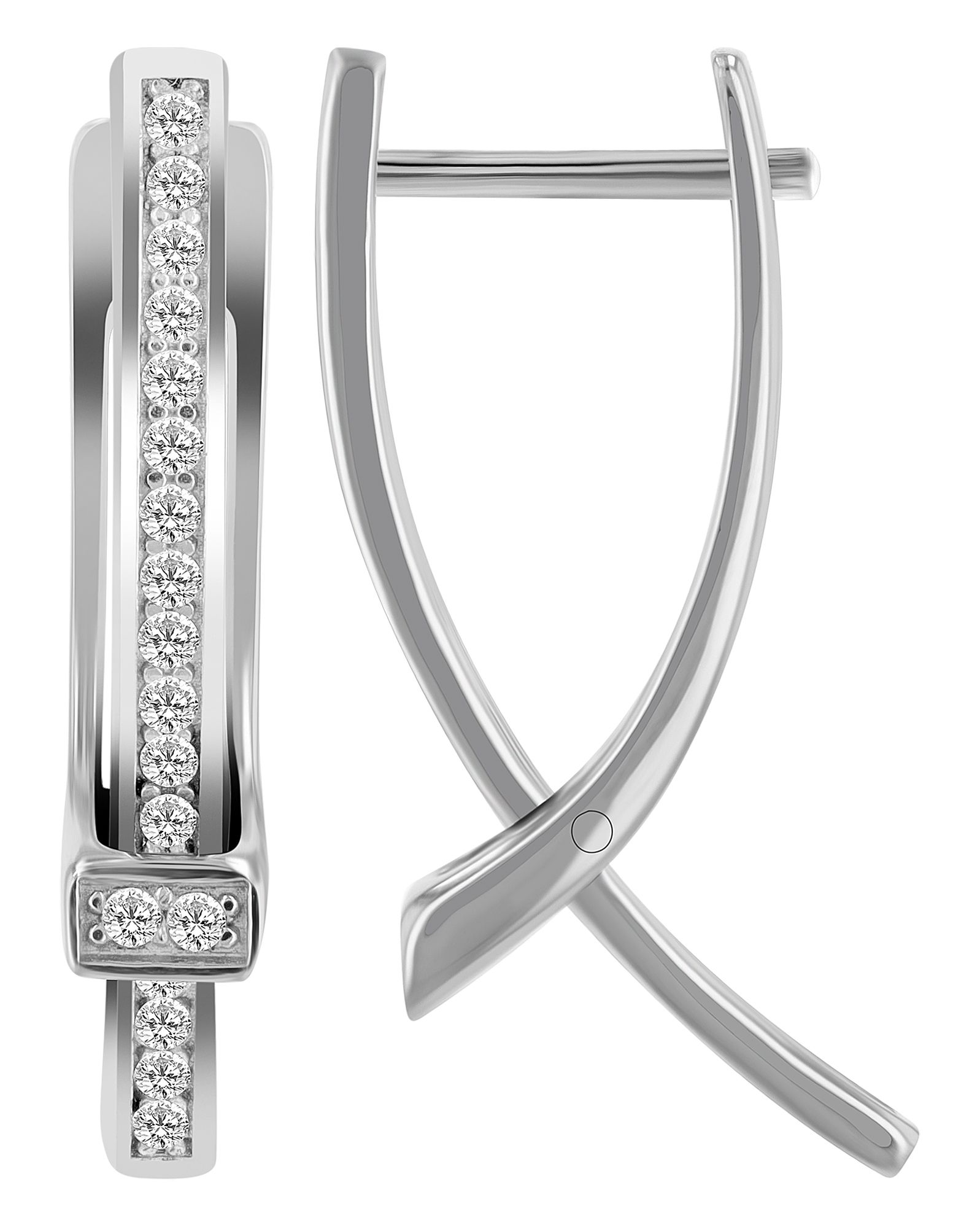 925/- Echt zilver scharnierende hoepel oorbellen "Aurela"