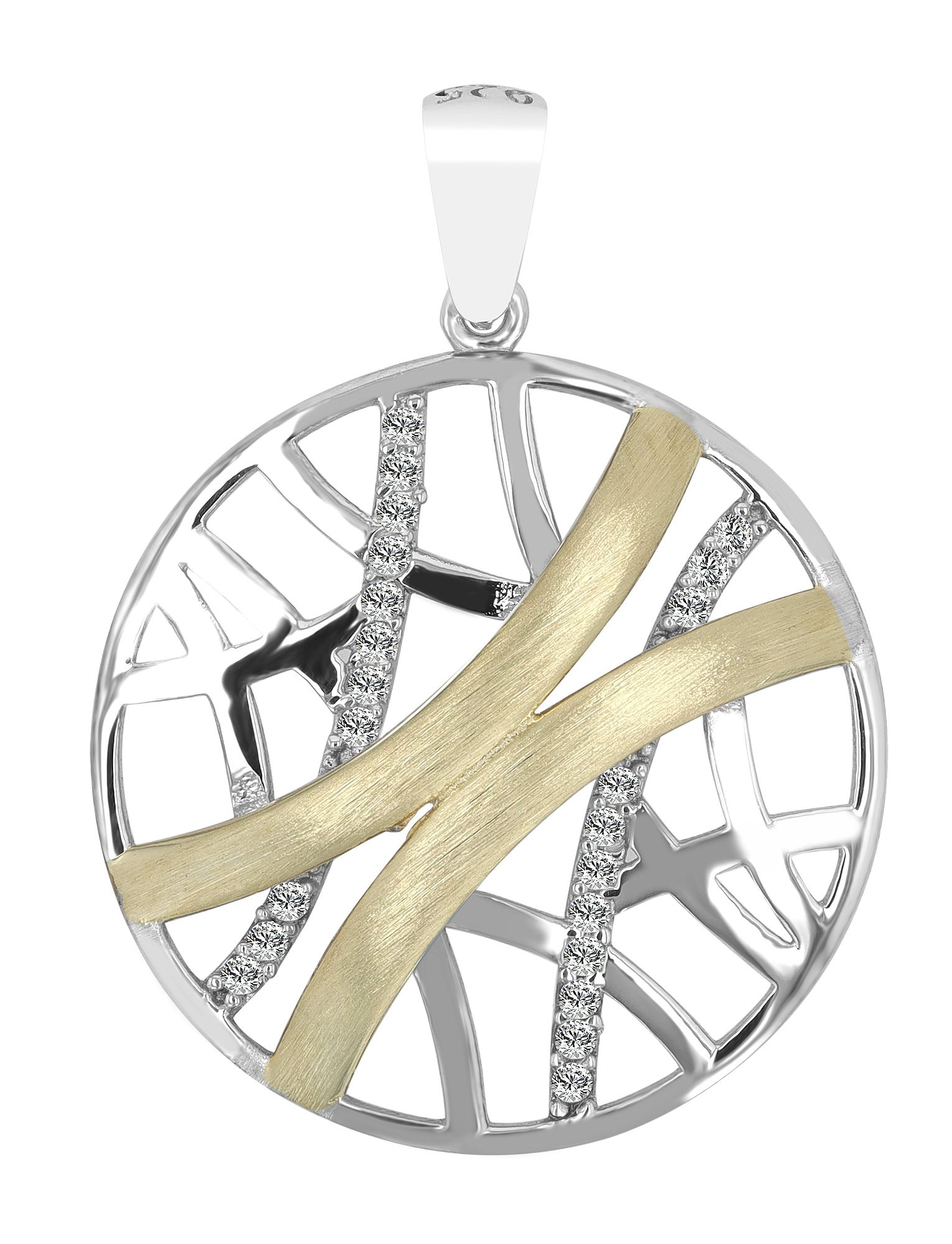 "Anisha" 925/ echt zilveren hanger, tweekleurig