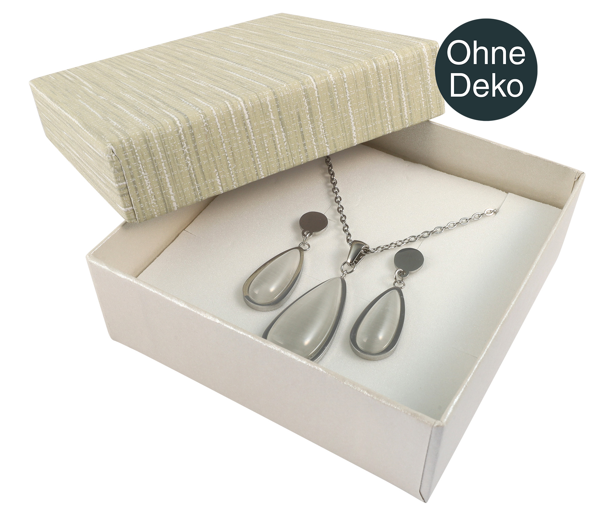 Kartonnen sieradendoosjes, taupe, PU12, 9 x 9 cm