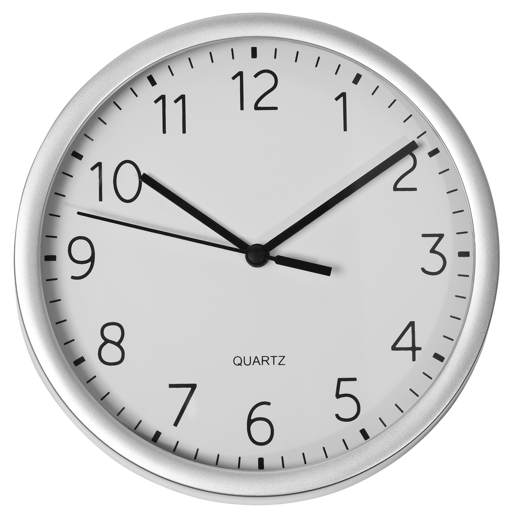 Wandklok - Ø 17,7 cm, zilverkleurig