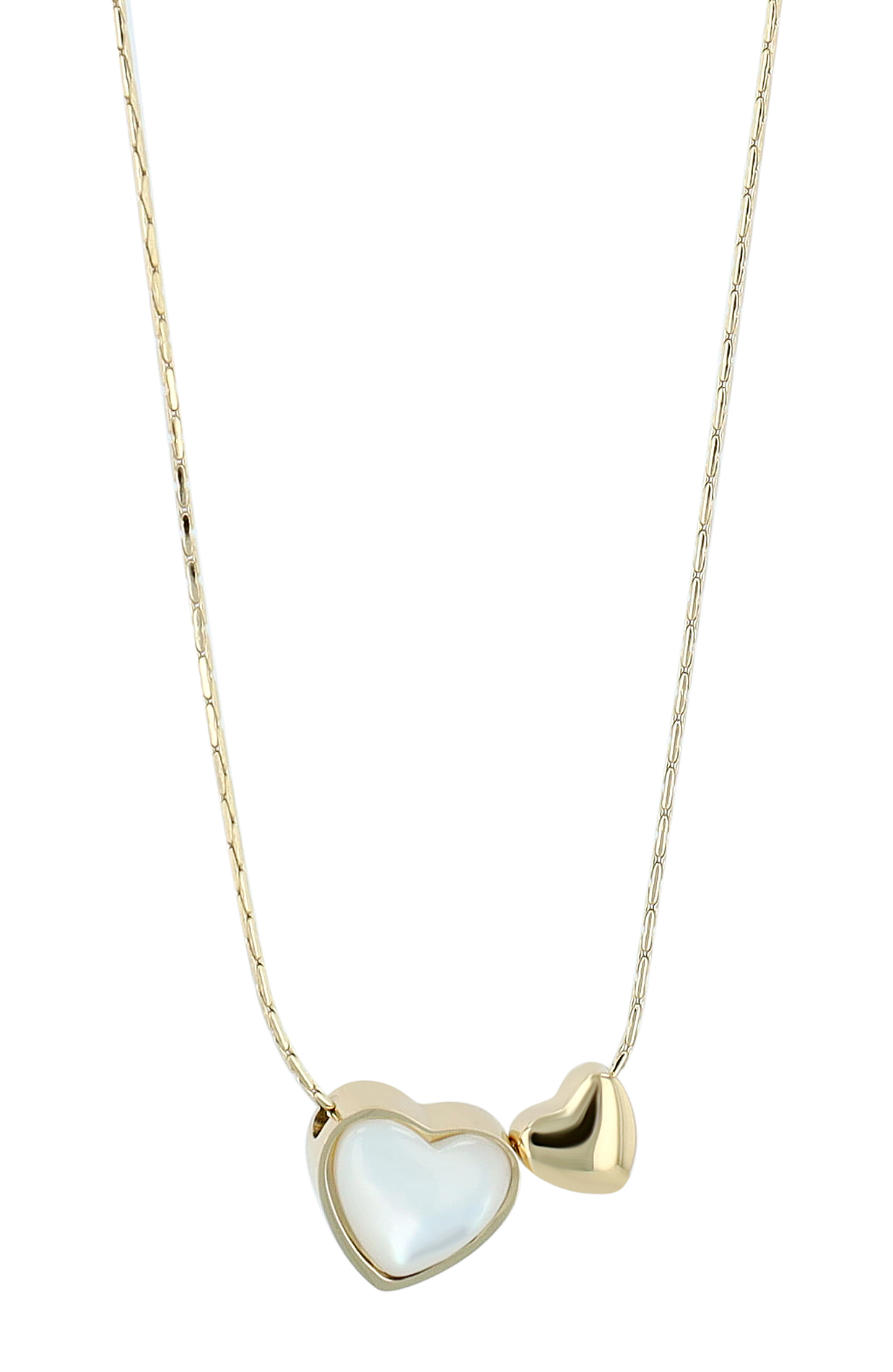 "Nelli" Edelstahlkette mit Anhänger, Herz, 41 + 5 cm