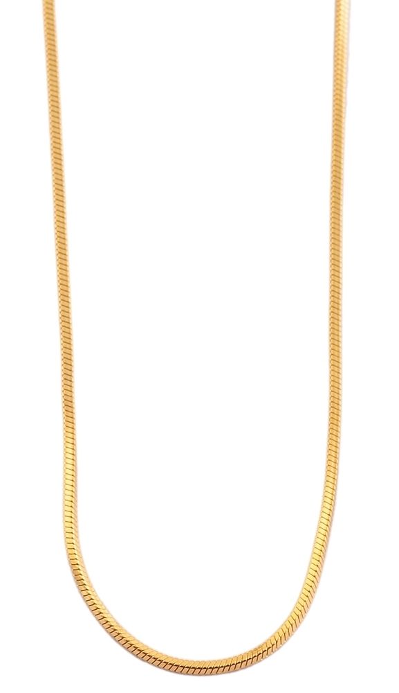 Akzent Schlangenkette, Edelstahl, goldfarben, Länge 70 cm