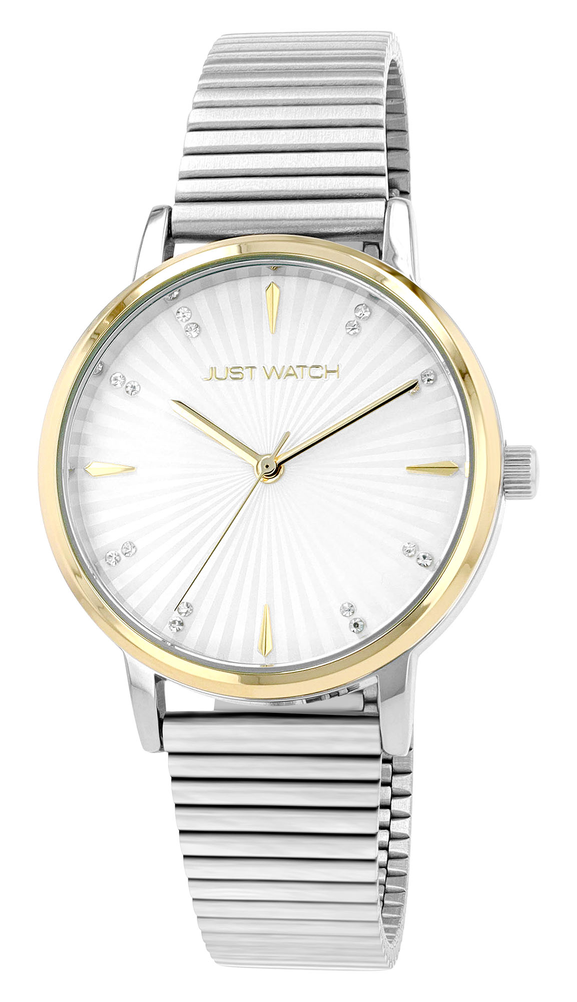 Just Watch Damenuhr mit Edelstahlarmband, silber- & goldfarben