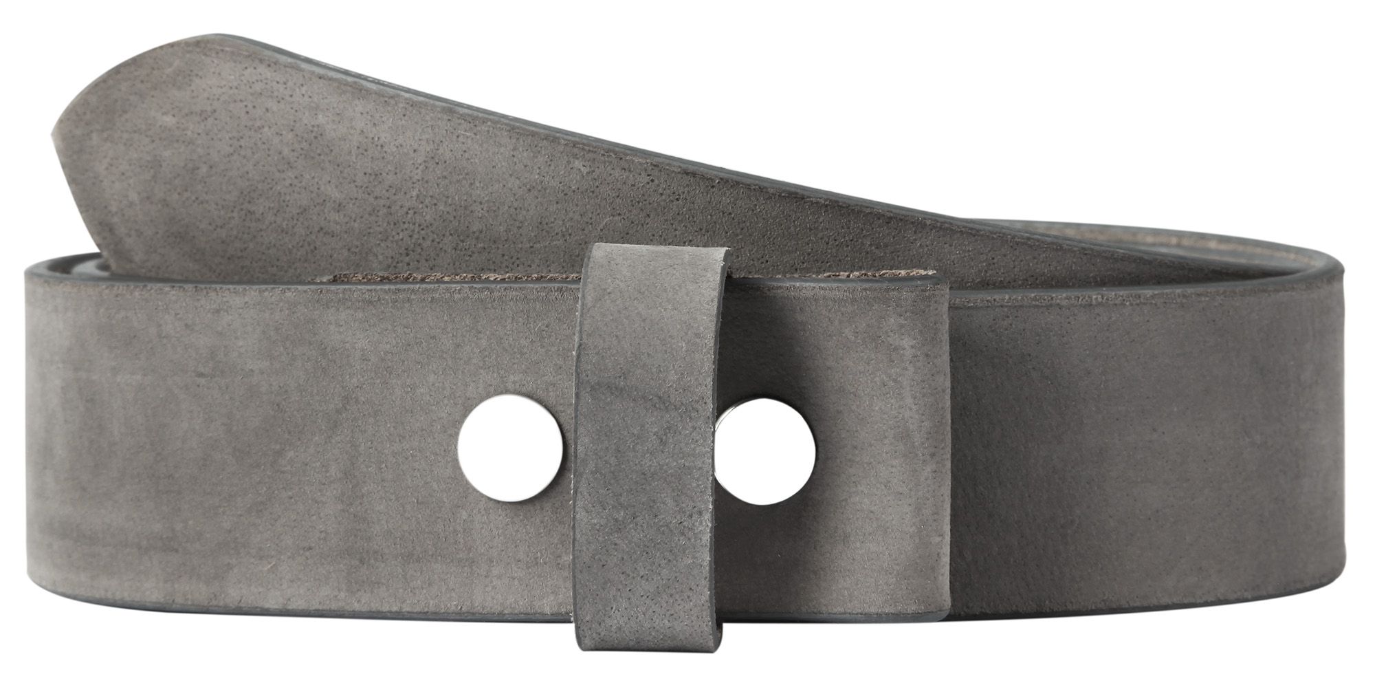 Leonardo Verrelli riem van echt leer met verwisselbare gespen, grijs, 110 cm