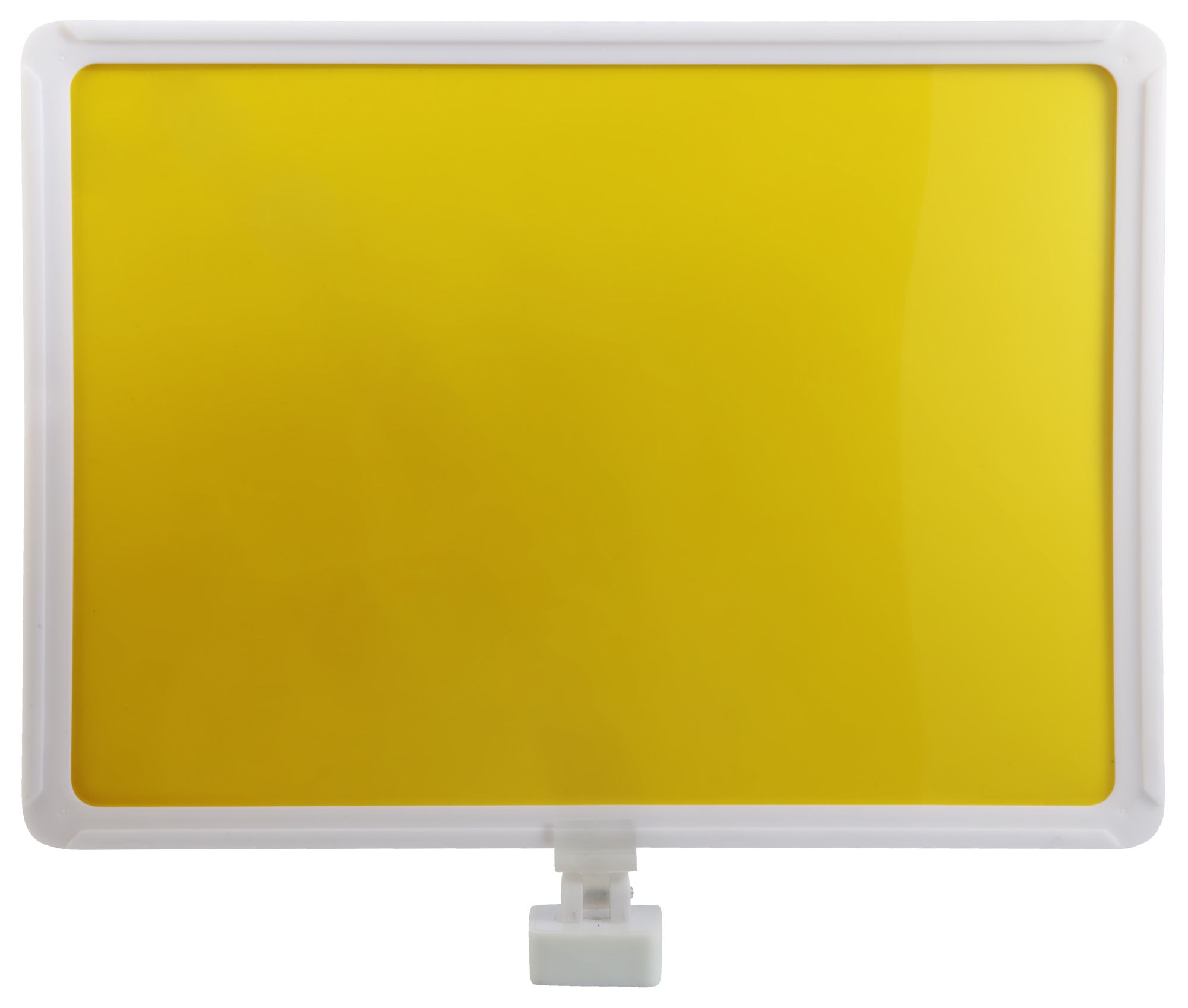 Reclame-/prijskaartje, plastic, wit, DIN A4, 30 cm x 25 cm x 1 cm