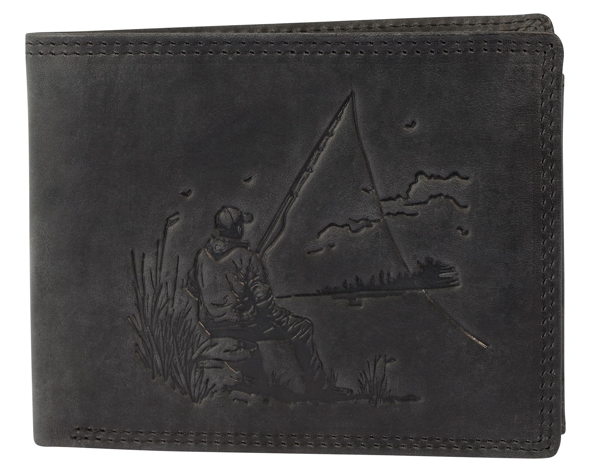 Akzent portemonnee, RFID, liggend formaat, visser/visser, zwart