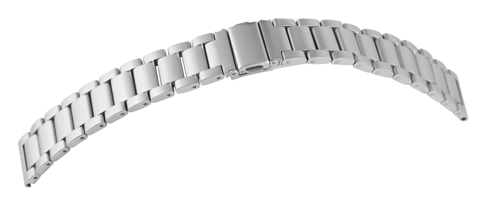 Edelstahl-Uhrenarmband, silberfarben, 22 mm