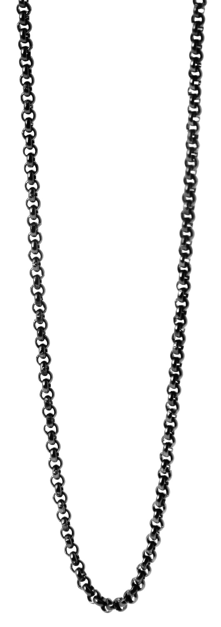 Akzent Erbskette, Edelstahl, schwarz, 40 cm