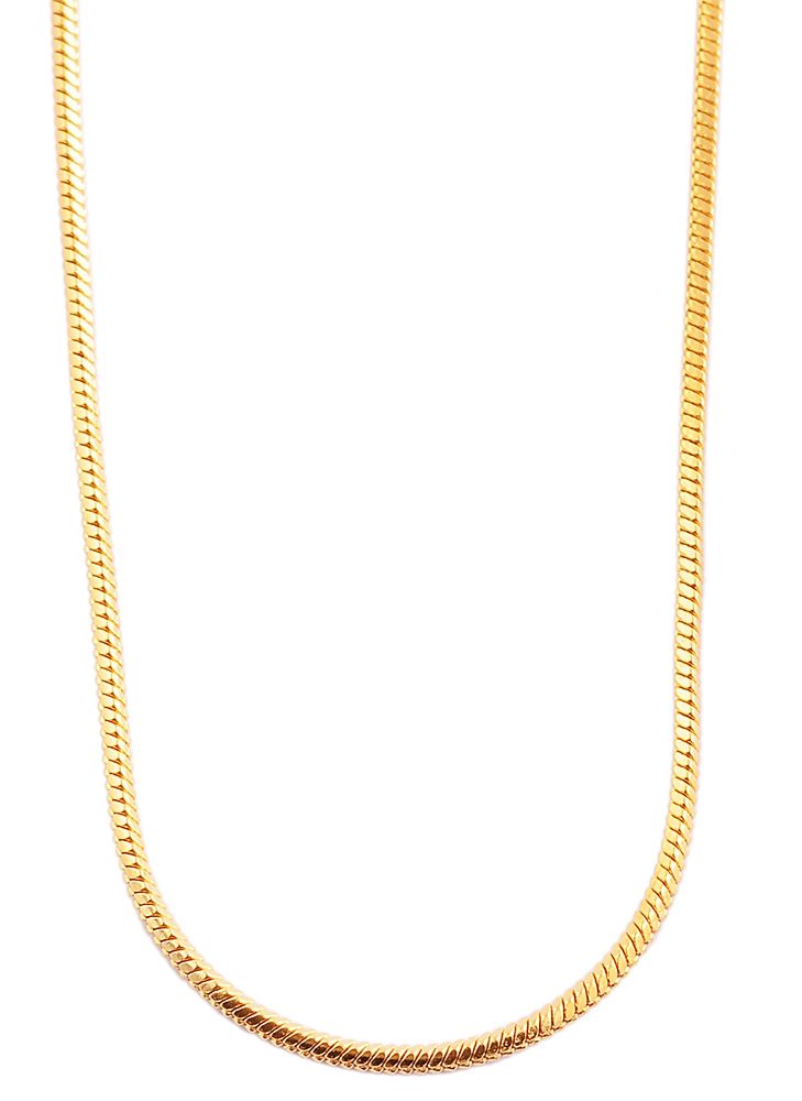 "Jillane", Akzent Edelstahl Schlangenkette, poliert, silberfarben, 40 cm