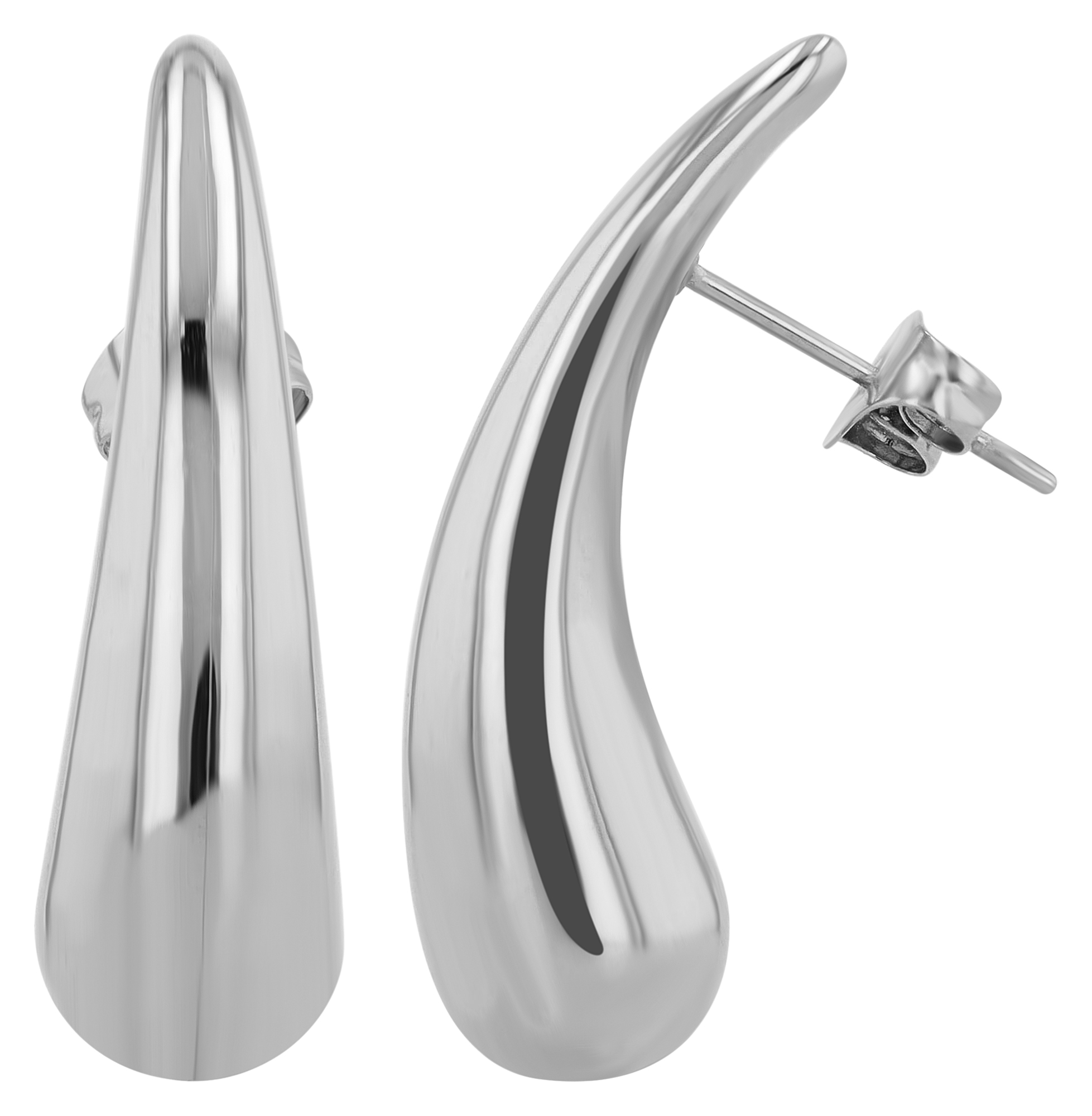 "Adamma" Statement-Ohrstecker, Tropfen, Edelstahl