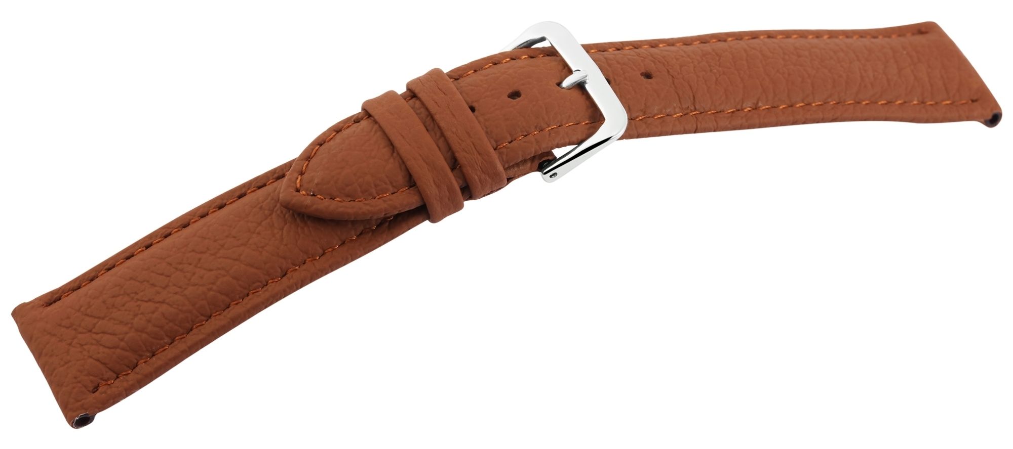 Echt leren horlogeband, bruin, PU 10, 24 mm