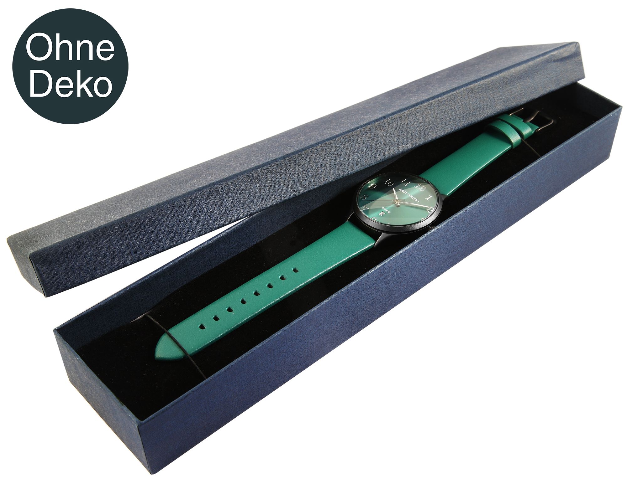 Uhrenbox, Pappe, blau, VE 6, 30 cm x 6,5 cm x 3,5 cm