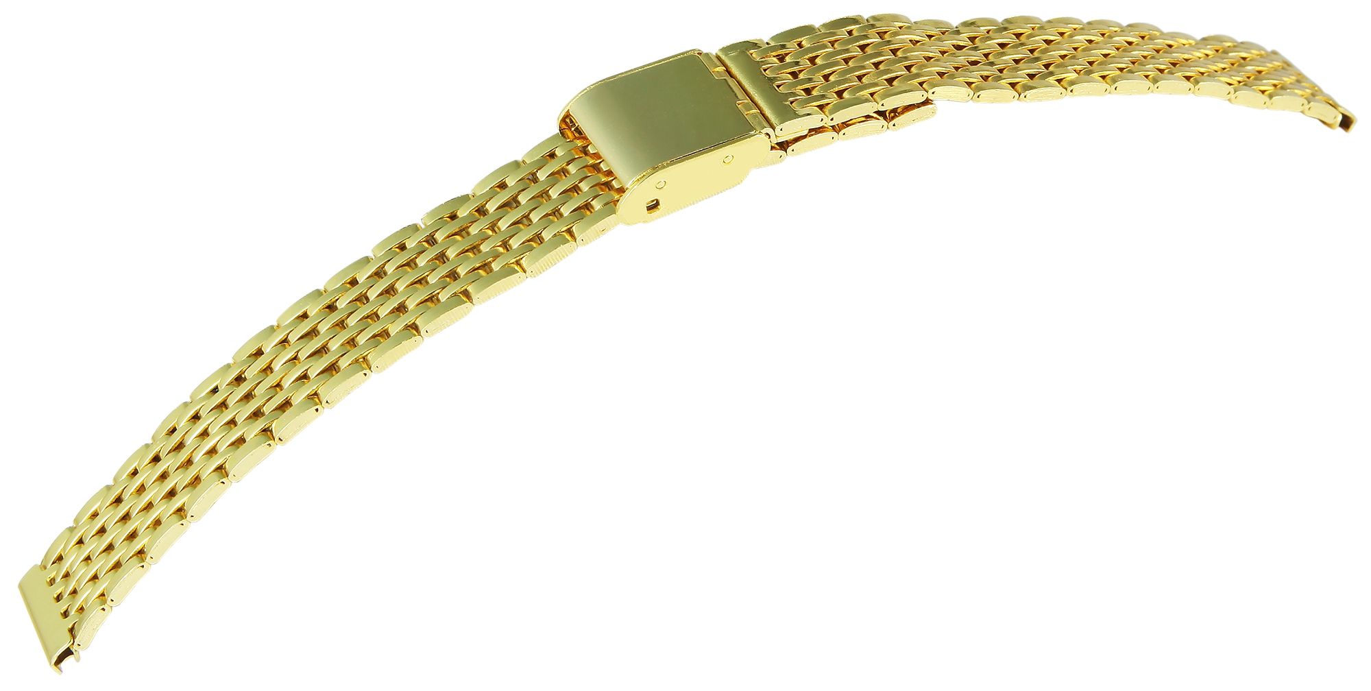 Edelstahl Uhrenarmband, goldfarbig, 12 mm