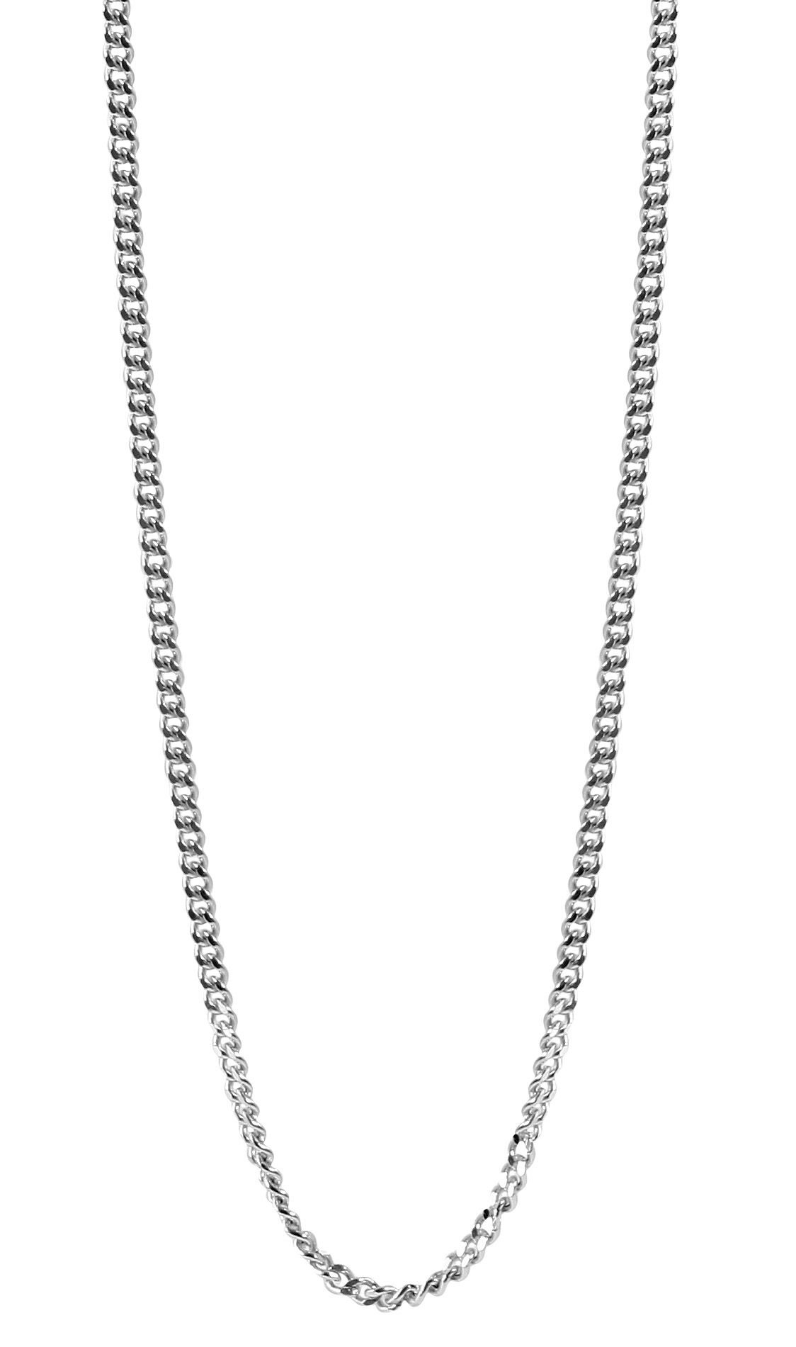 "Pauli" 925/- echt zilver, gerhodineerd, krulketting, 50 cm / 1,4 mm