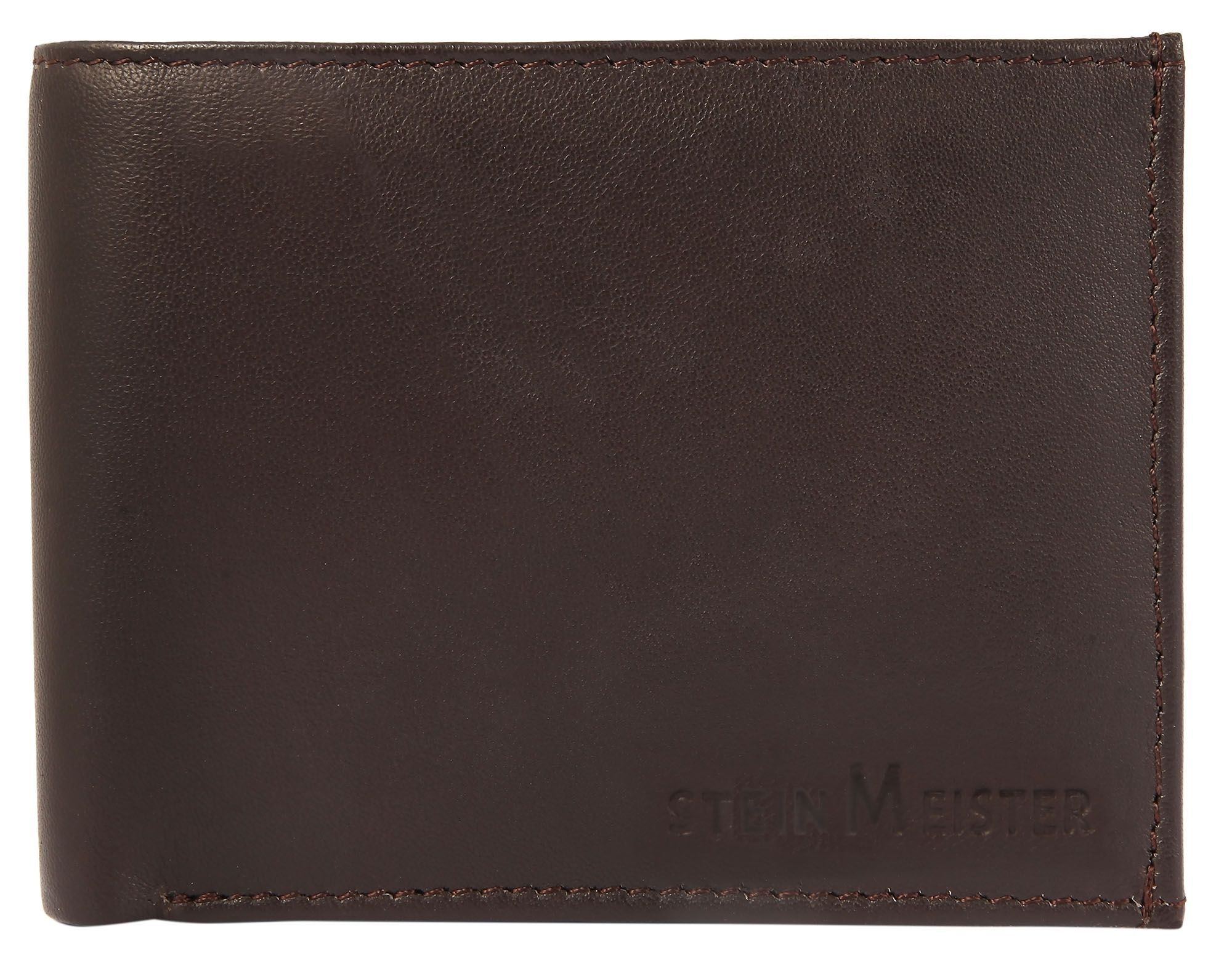 Steinmeister portemonnee van echt leer, liggend formaat, bruin