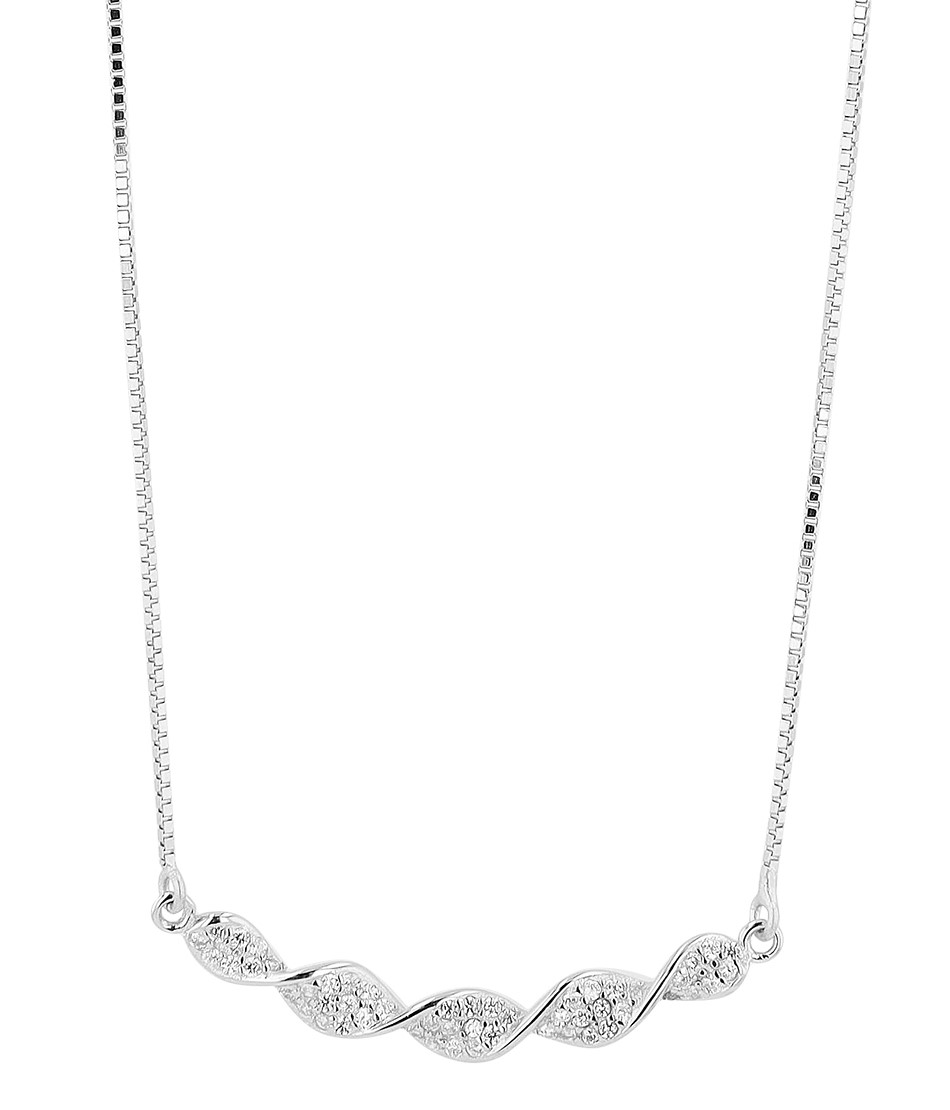 "Edra", 925/- Echt Silber Kette mit Anhänger, silberfarben rhodiniert, 42 + 3 cm