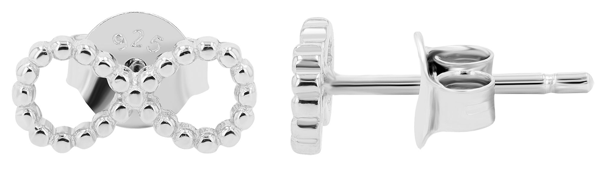 925 Sterling zilveren oneindigheid oorbellen "Leonela", gerhodineerd