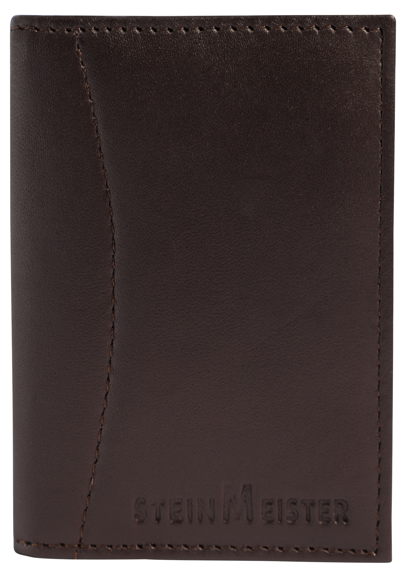 Steinmeister Kartenetui aus Echtleder, Hochformat, braun