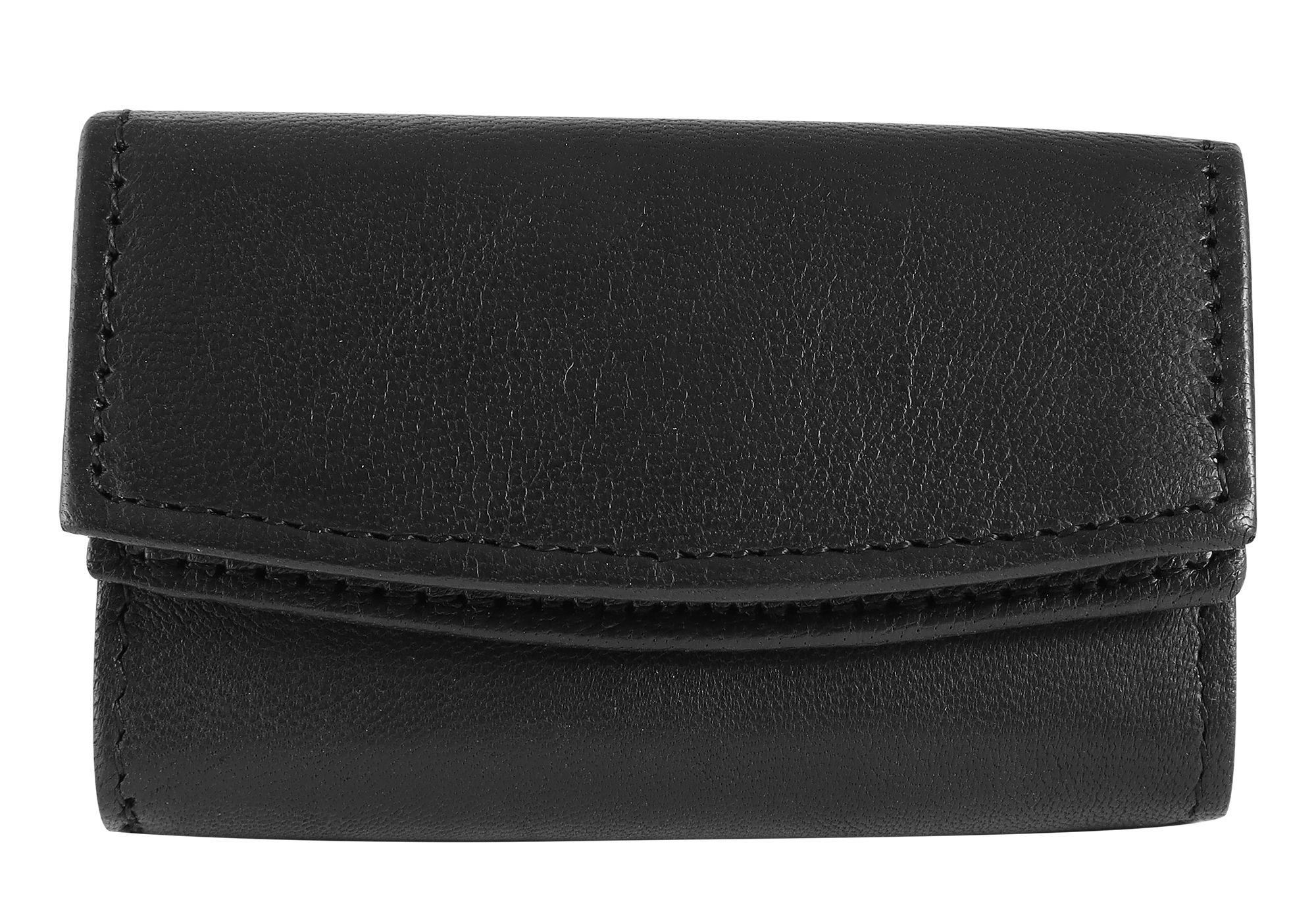 Excellente mini portemonnee van echt leer in zwart/rood