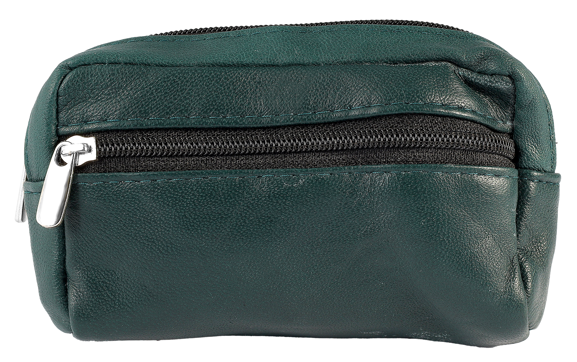 Excellanc echt lederen sleuteletui / sleuteletui, donkergroen