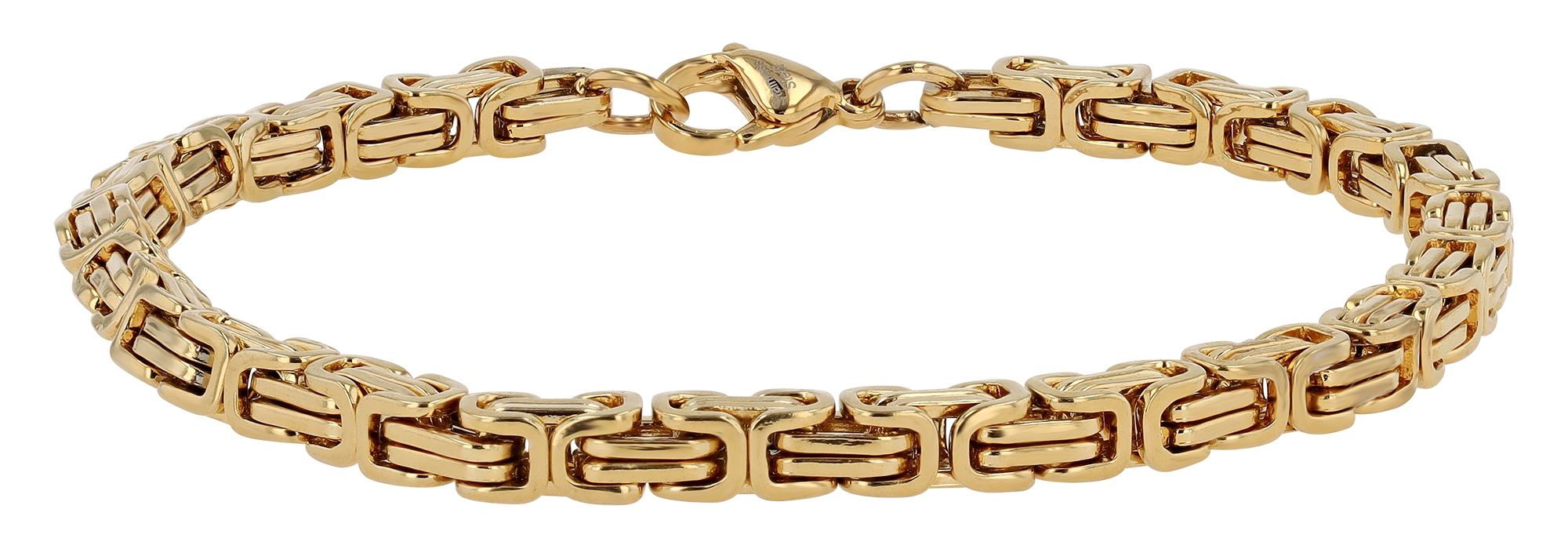 "Calista" Königskette Armband, Edelstahl, 4 mm, goldfarben