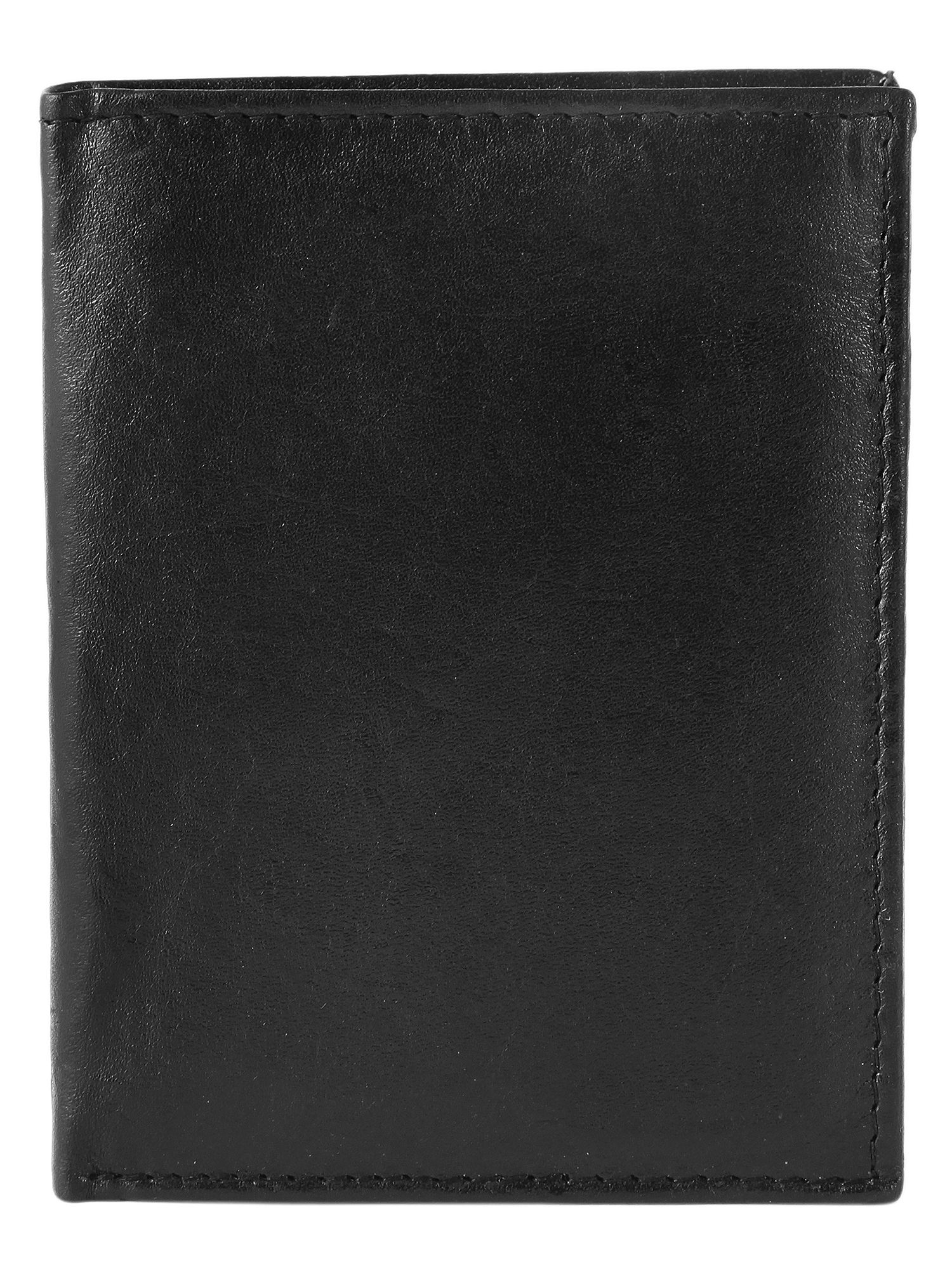 Akzent Herren Geldbörse aus Echtleder in schwarz. Format 9 x 12 cm.