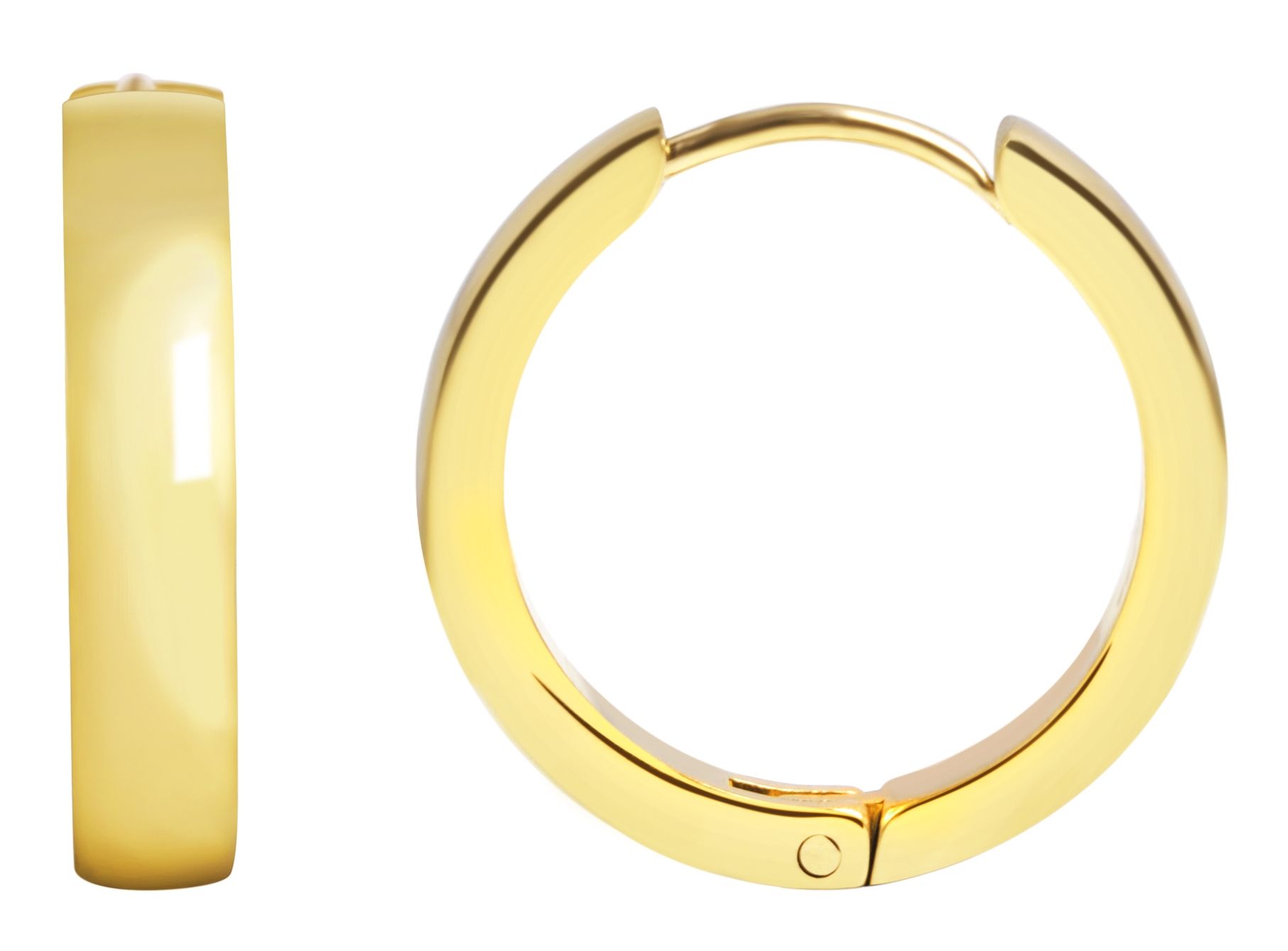 "Jolina" Akzent Edelstahl Klapp-Creolen in goldfarbig