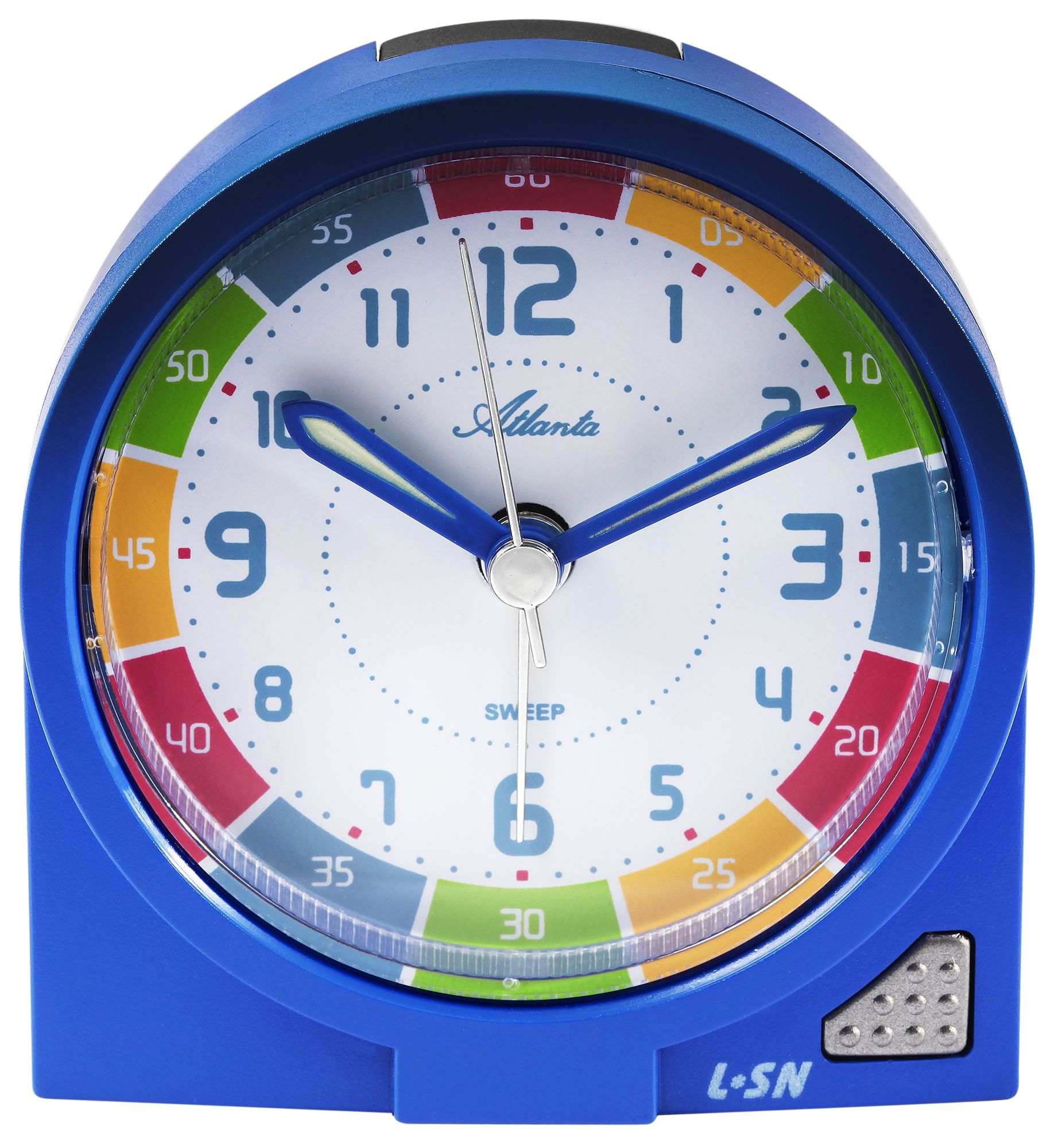 Kinderwekker, kwarts wekkerherhaler, stijgend weksignaal, licht, 8 x 8 cm