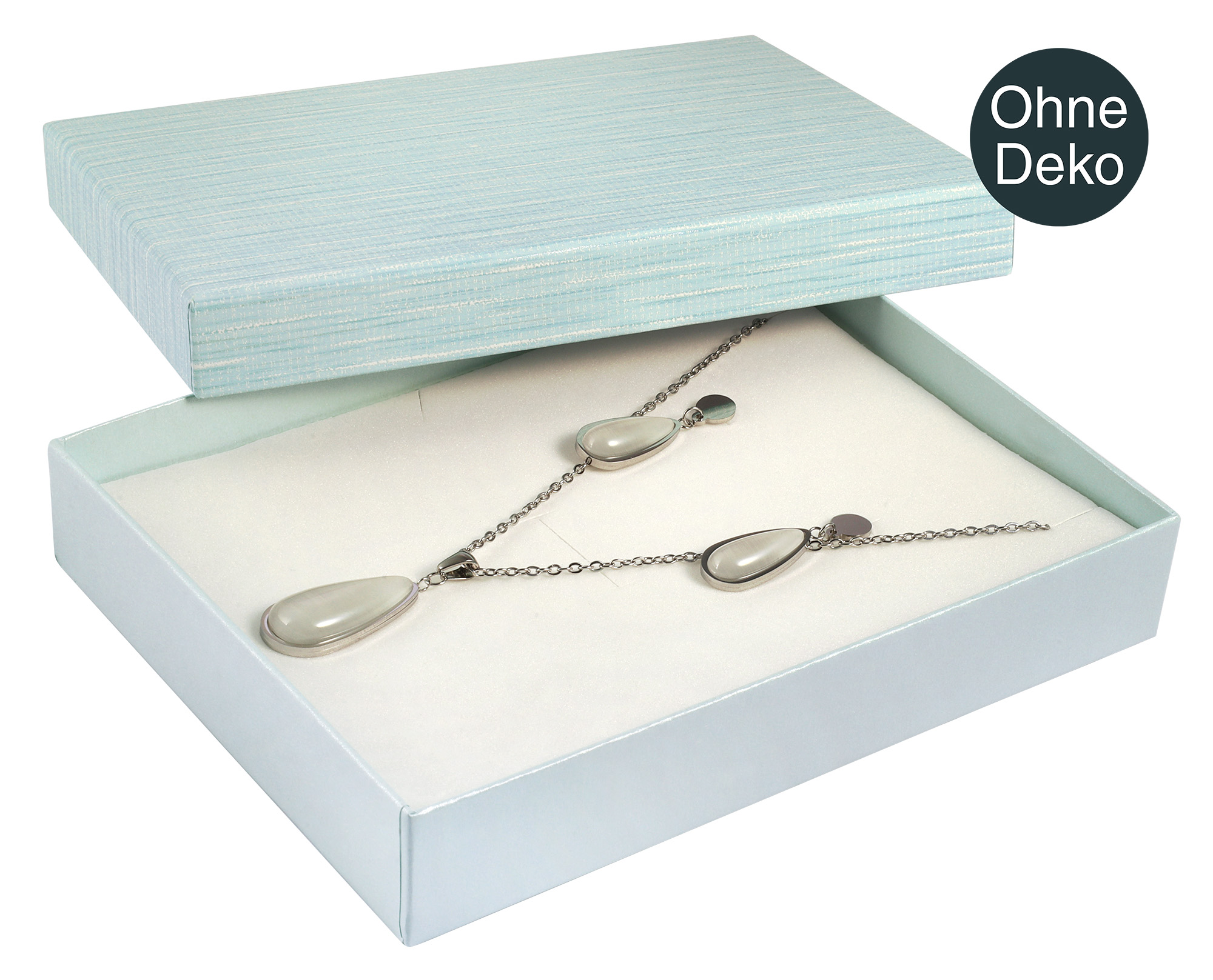 Papp Schmuckboxen, hellblau, VE12, 16 x 12 cm